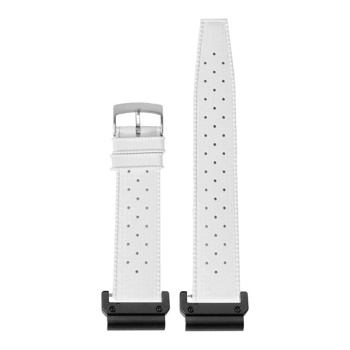 [QuickFit] King Tropic FKM Rubber - White with Slim Military adapters (Black)
