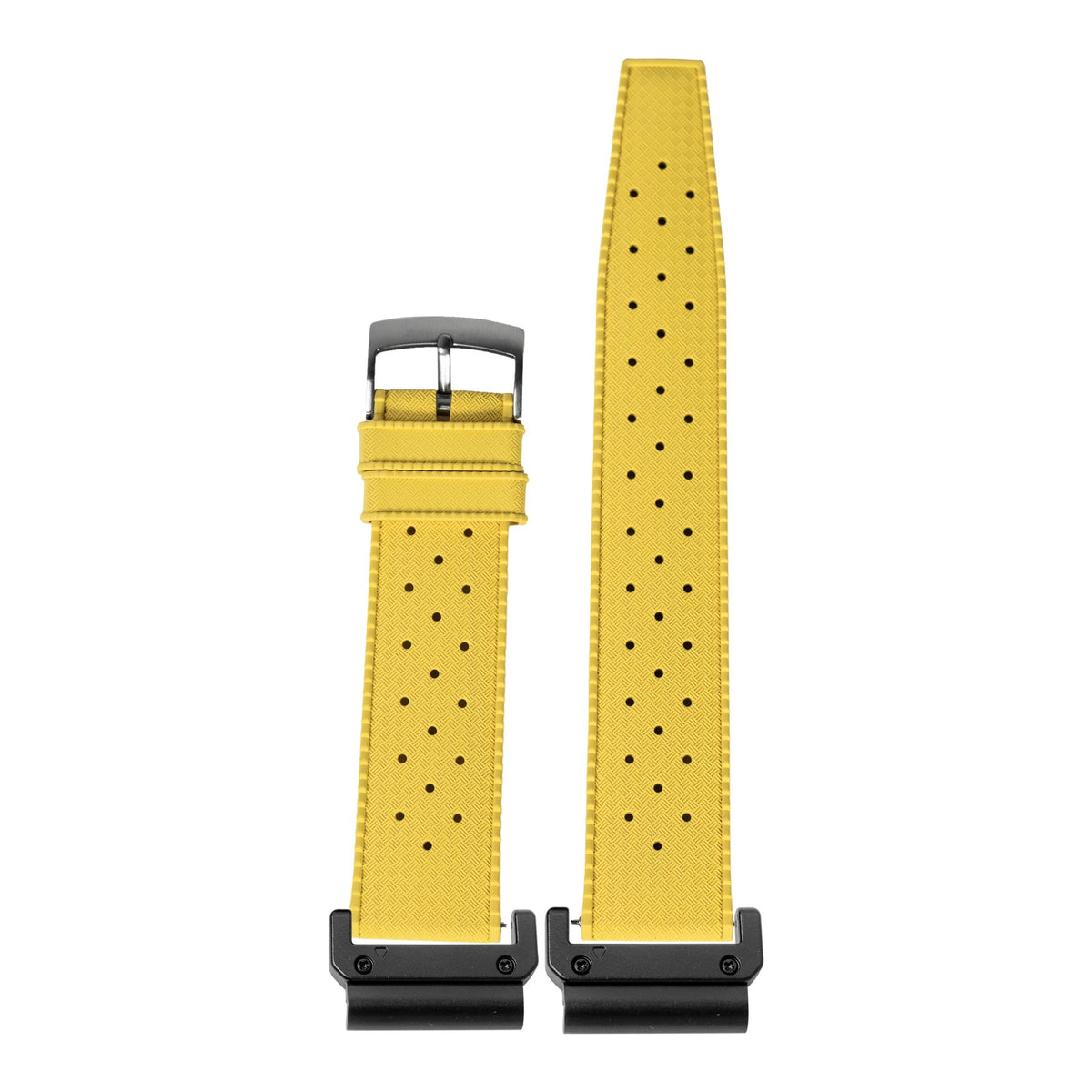 [QuickFit] King Tropic FKM Rubber - Yellow with Slim Military adapters (Black)