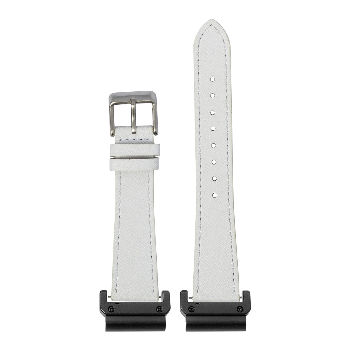 [QuickFit] Saffiano Leather - White with Slim Military adapters (Black)