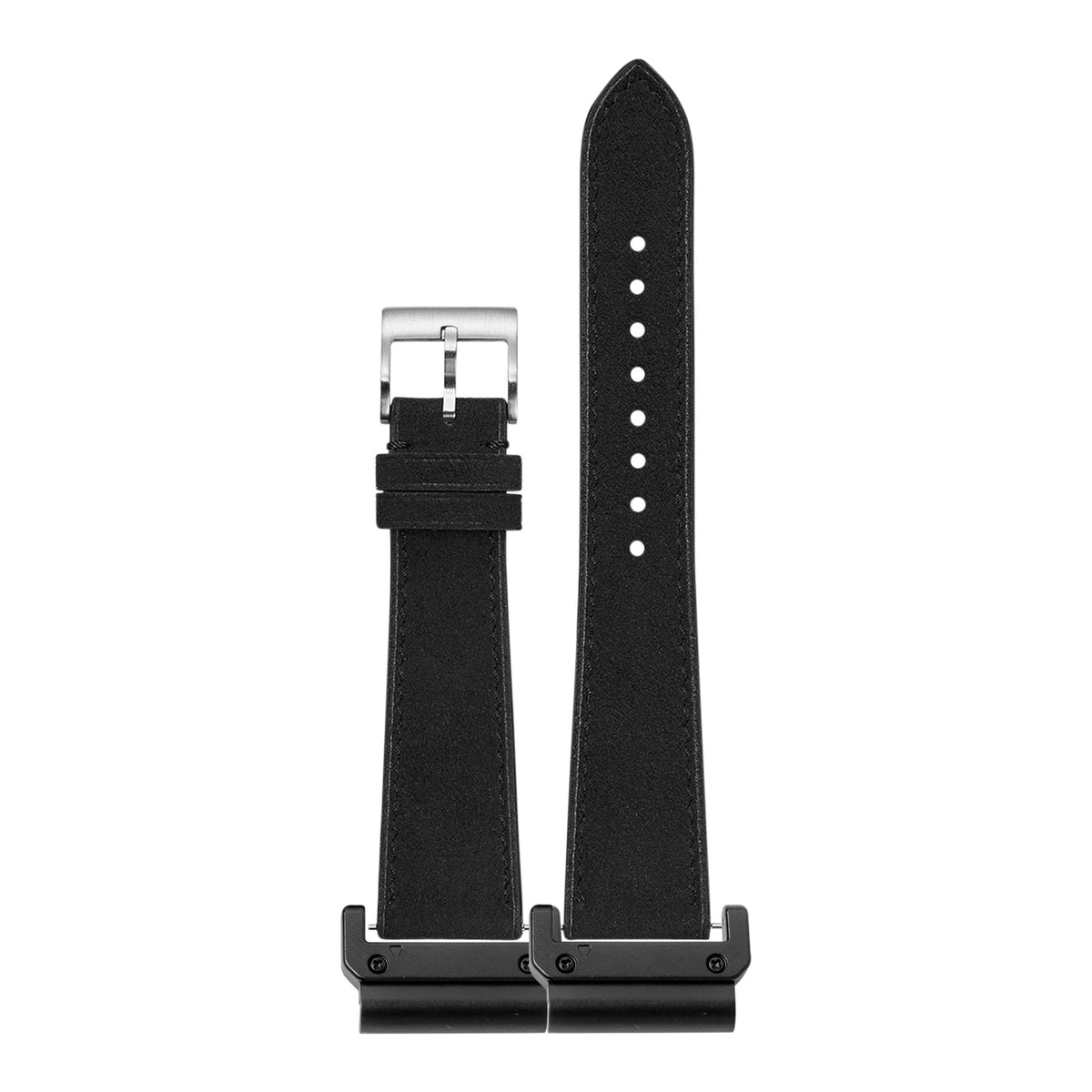 [QuickFit] Alcantara Leather - Black with Slim Military adapters (Black)