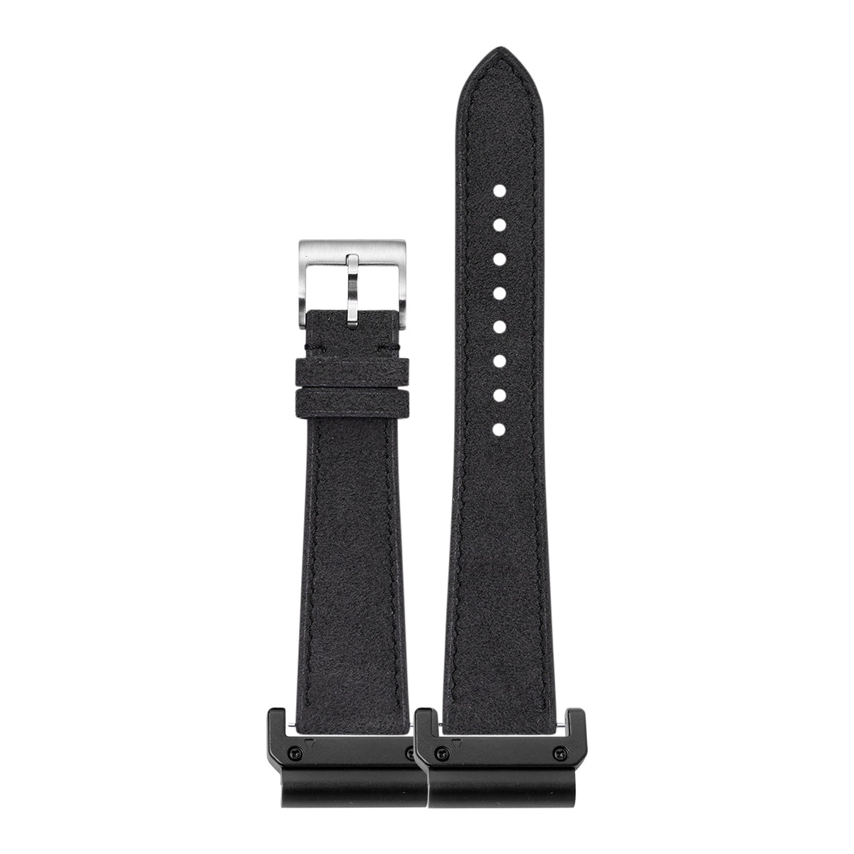 [QuickFit] Alcantara Leather - Dark Grey with Slim Military adapters (Black)