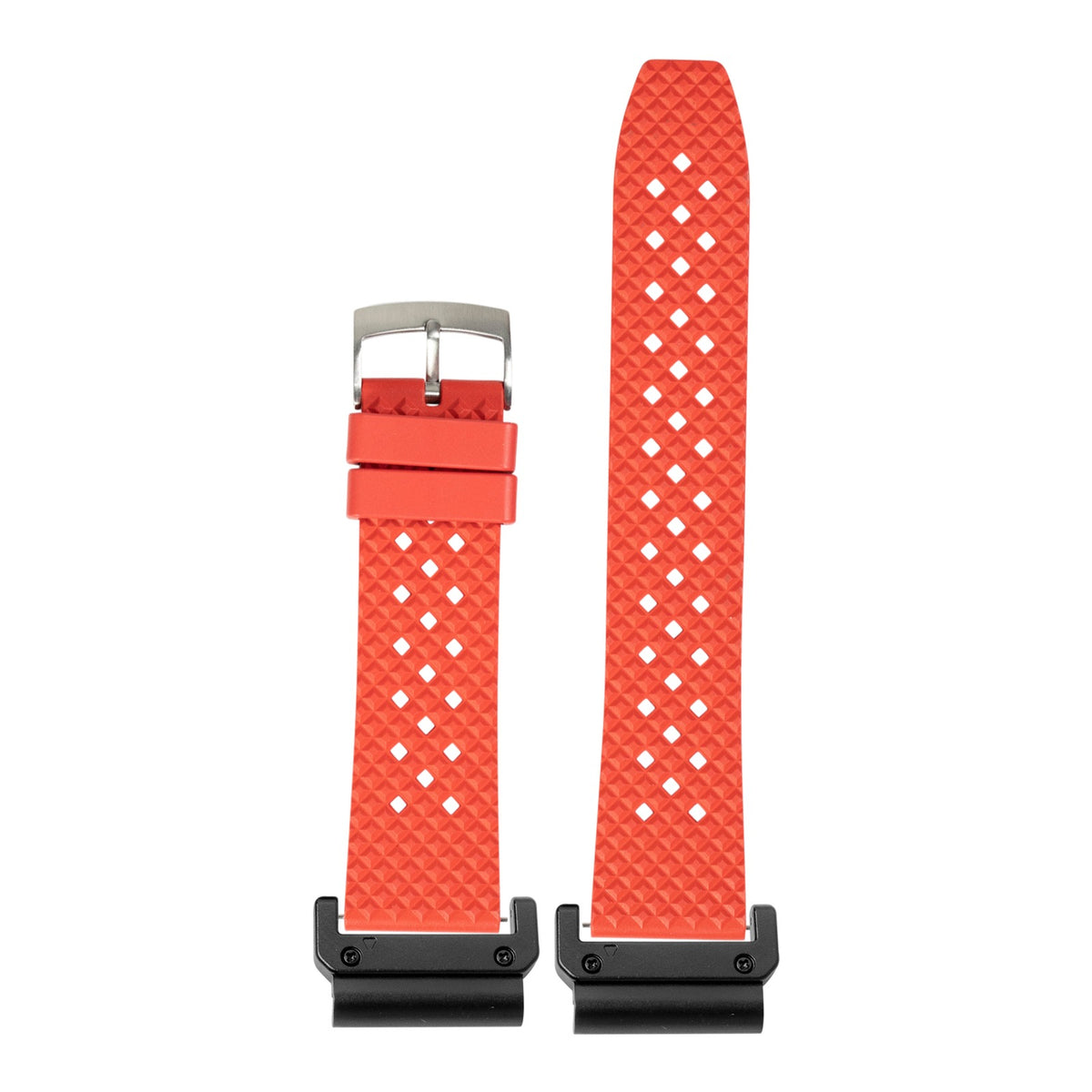 [QuickFit] King Honeycomb FKM Rubber - Red with Slim Military adapters (Black)