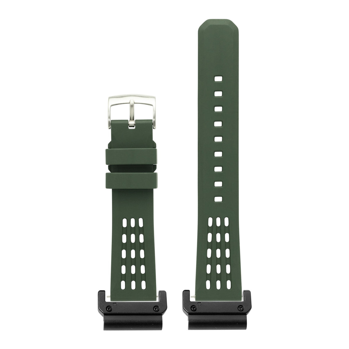 [QuickFit] FKM Rubber - AeroMax - Green with Slim Military adapters (Black)