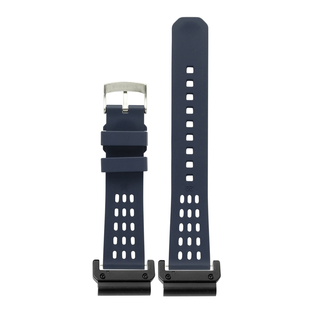 [QuickFit] FKM Rubber - AeroMax - Navy Blue with Slim Military adapters (Black)