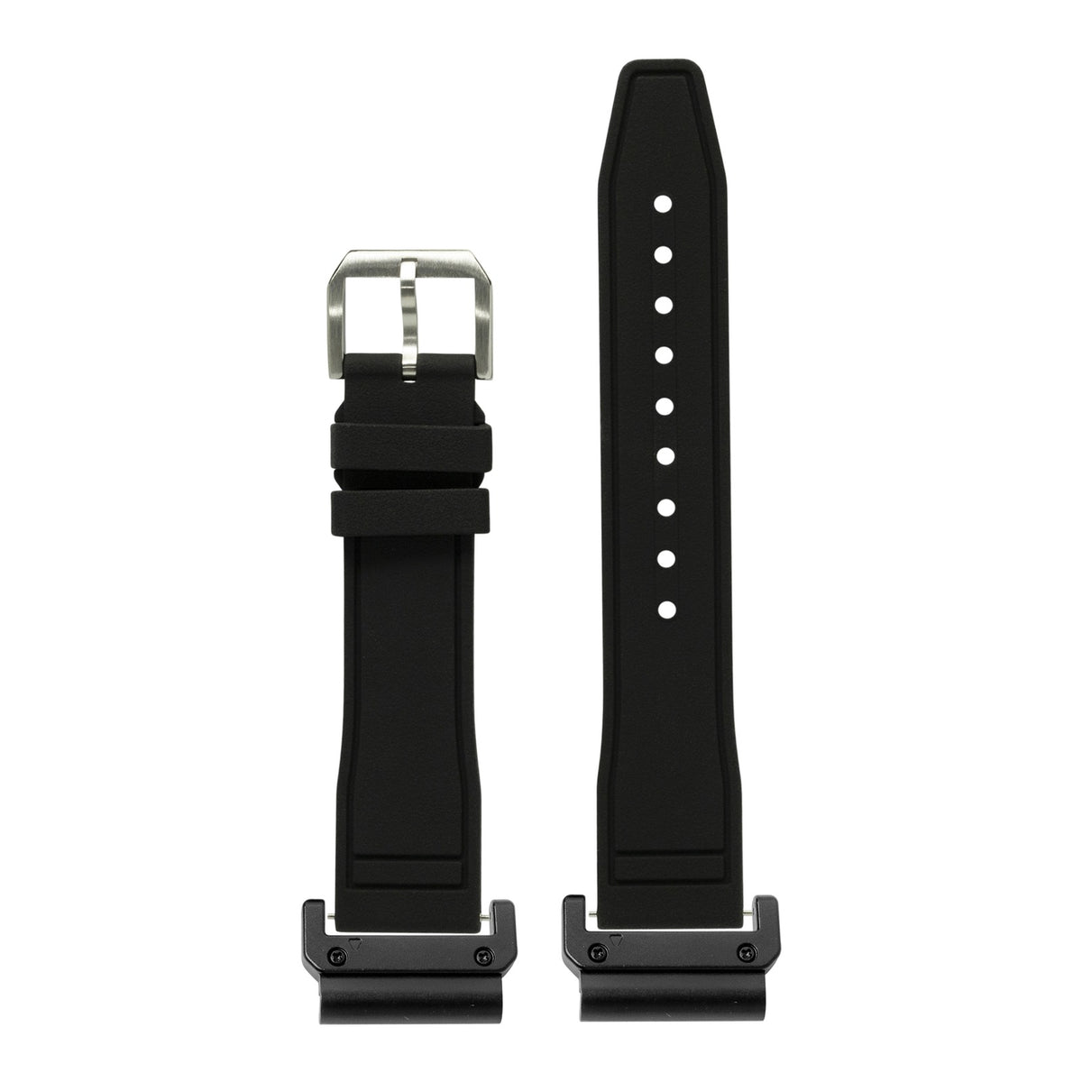 [QuickFit] FKM Rubber - Pilot - Black with Slim Military adapters (Black)