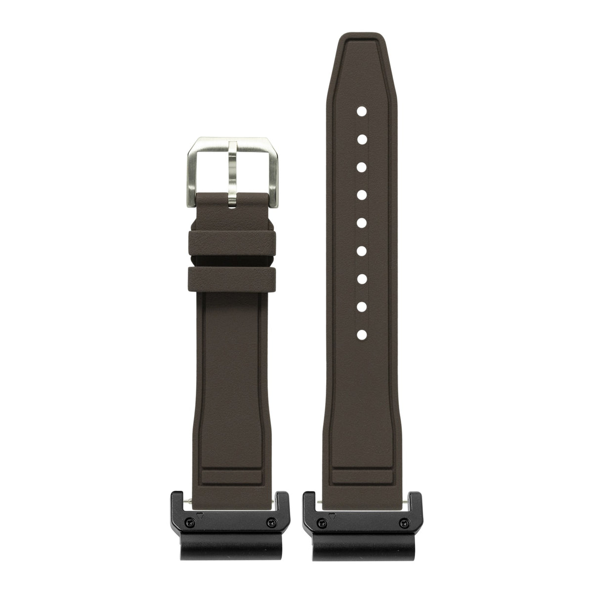 [QuickFit] FKM Rubber - Pilot - Brown with Slim Military adapters (Black)