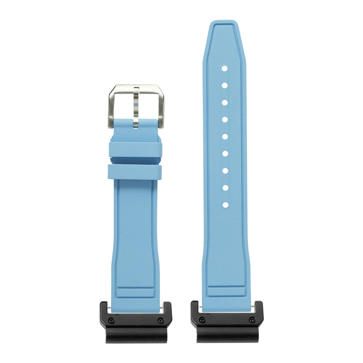 [QuickFit] FKM Rubber - Pilot - Sky Blue with Slim Military adapters (Black)