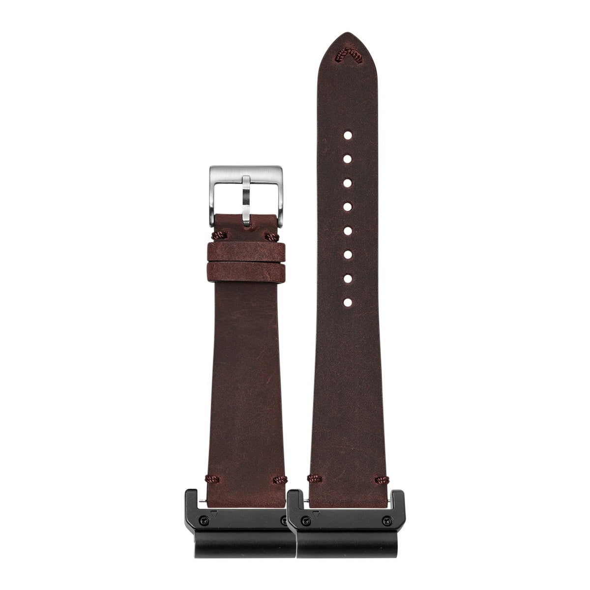 [QuickFit] Vintage Crazy Horse Leather - Dark Red with Slim Military adapters (Black)
