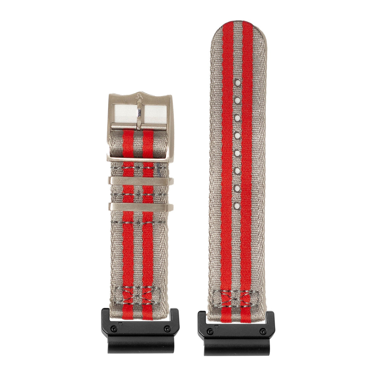 [QuickFit] Ultra Militex - Grey / Red with Slim Military adapters (Black)