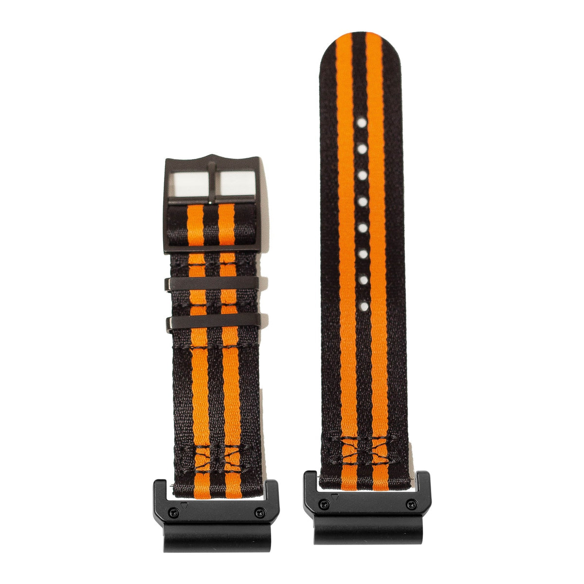 [QuickFit] Ultra Militex - Stealth Black / Orange [Black Hardware] with Slim Military adapters (Black)