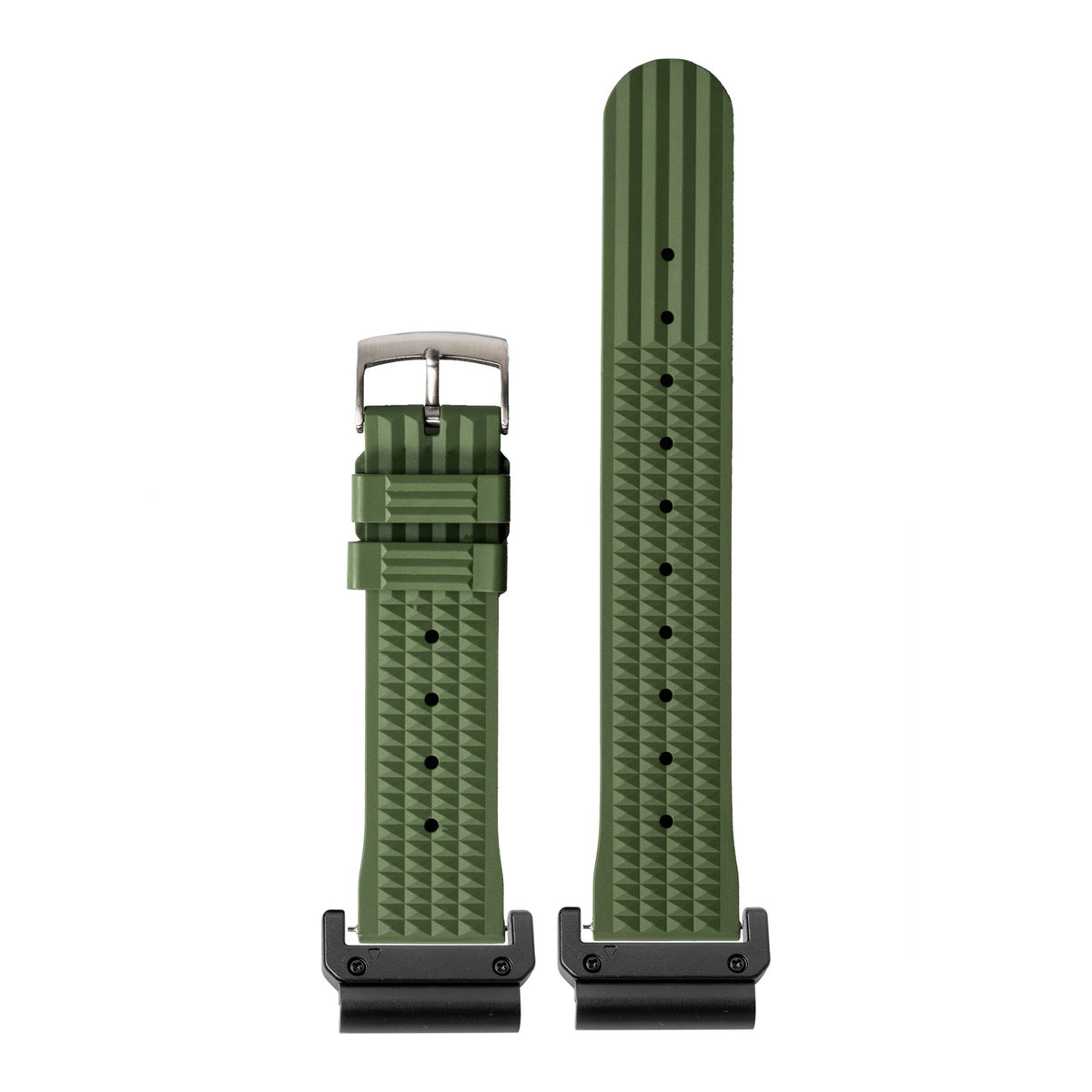 [QuickFit] King Waffle FKM Rubber - Army Green with Slim Military adapters (Black)