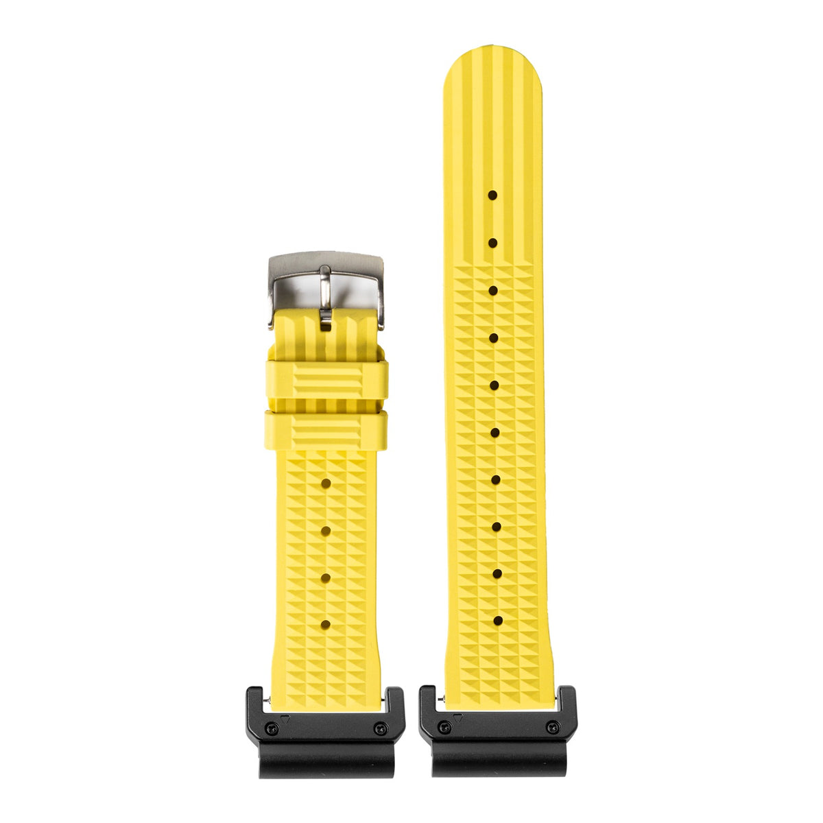 [QuickFit] King Waffle FKM Rubber - Banana Yellow with Slim Military adapters (Black)