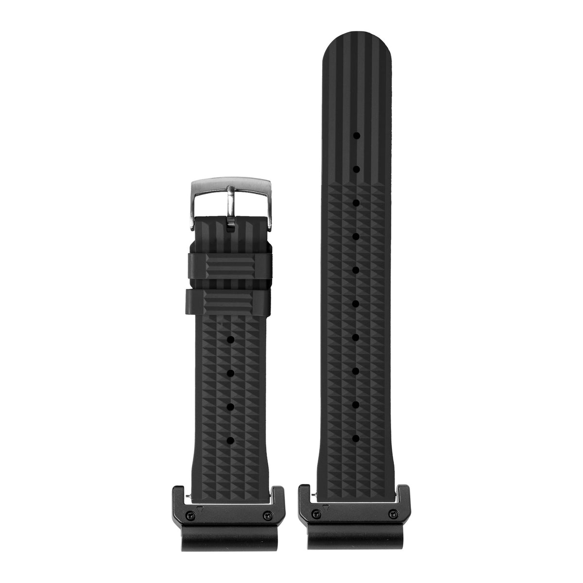 [QuickFit] King Waffle FKM Rubber - Black with Slim Military adapters (Black)