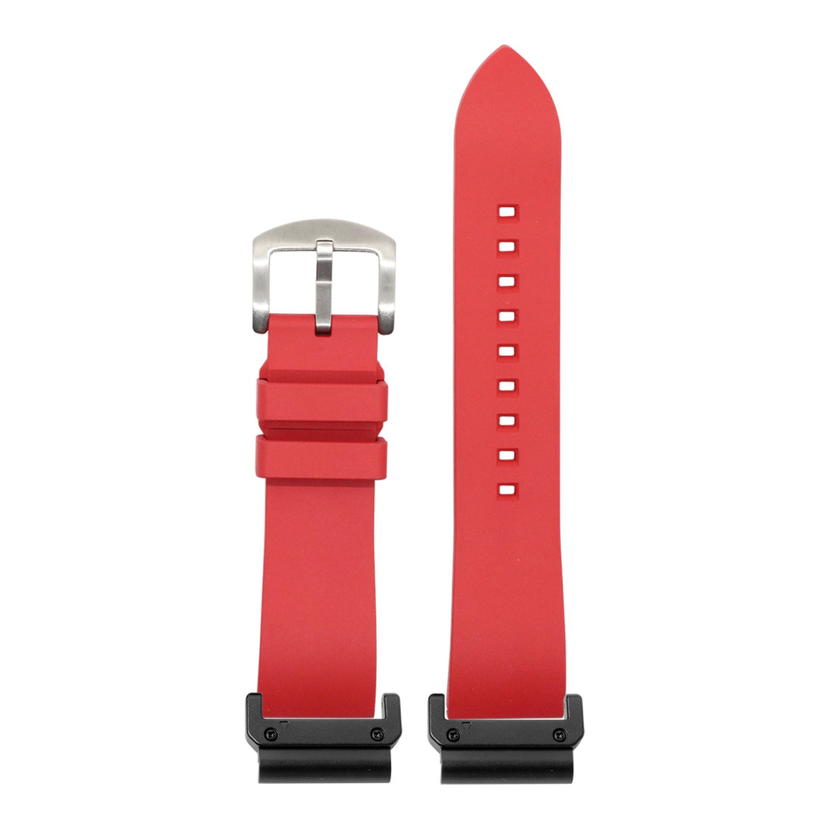[QuickFit] Prairie FKM Rubber - Red with Slim Military adapters (Black)