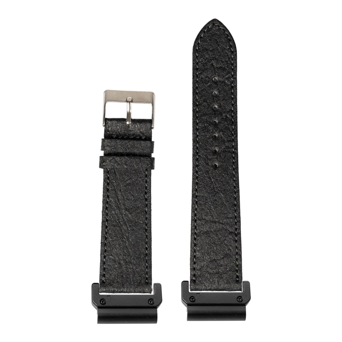 [QuickFit] Pineapple Vegan Leather - Black with Slim Military adapters (Black)