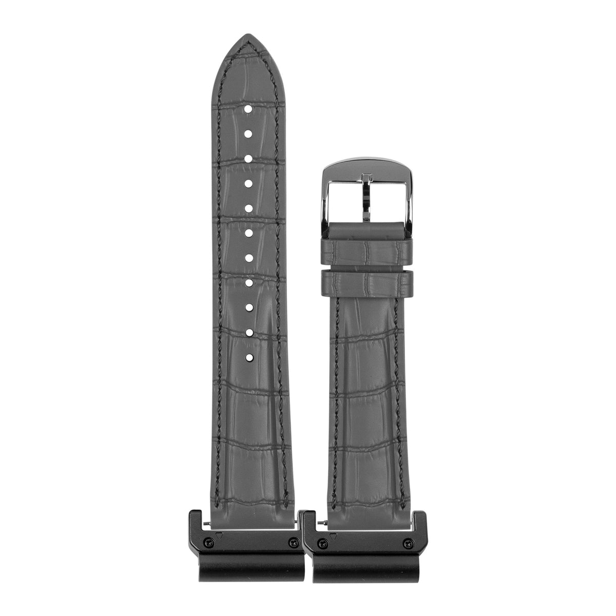 [QuickFit] RubberGator - Grey with Slim Military adapters (Black)