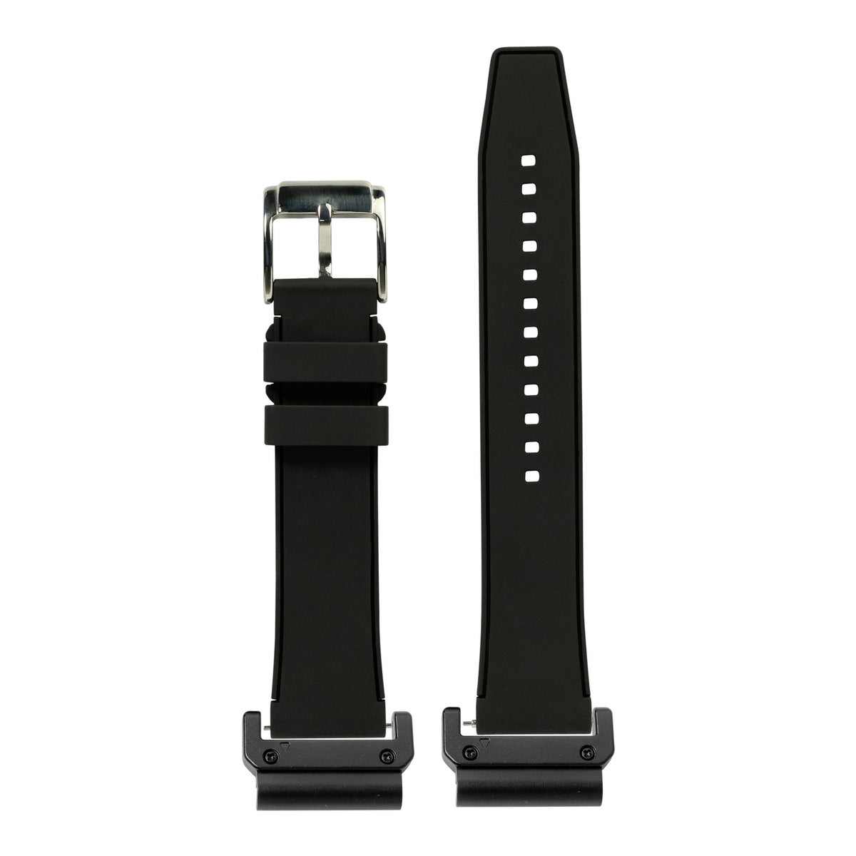 [QuickFit] FKM Rubber - Two Tone - Black with Slim Military adapters (Black)