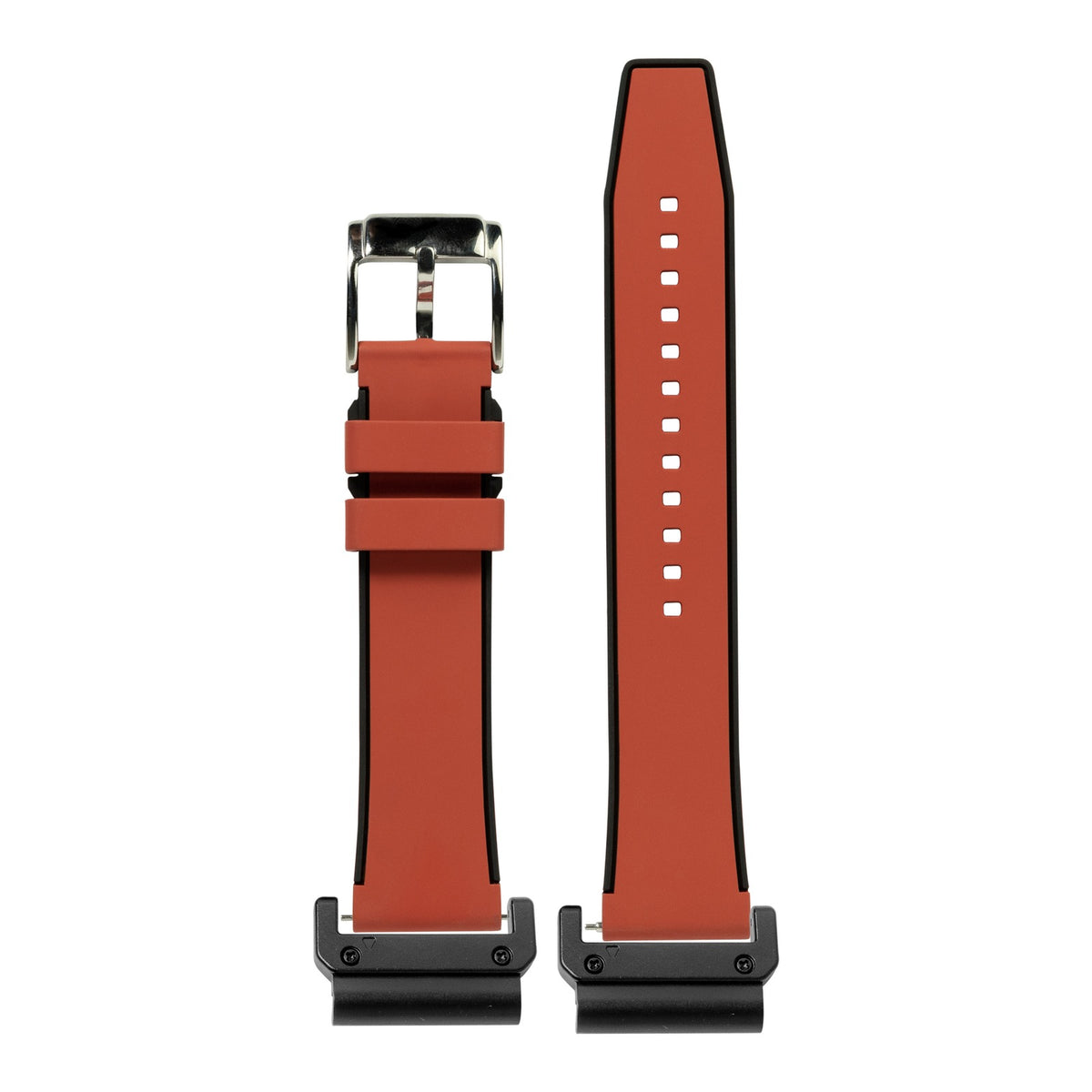 [QuickFit] FKM Rubber - Two Tone - Red with Slim Military adapters (Black)