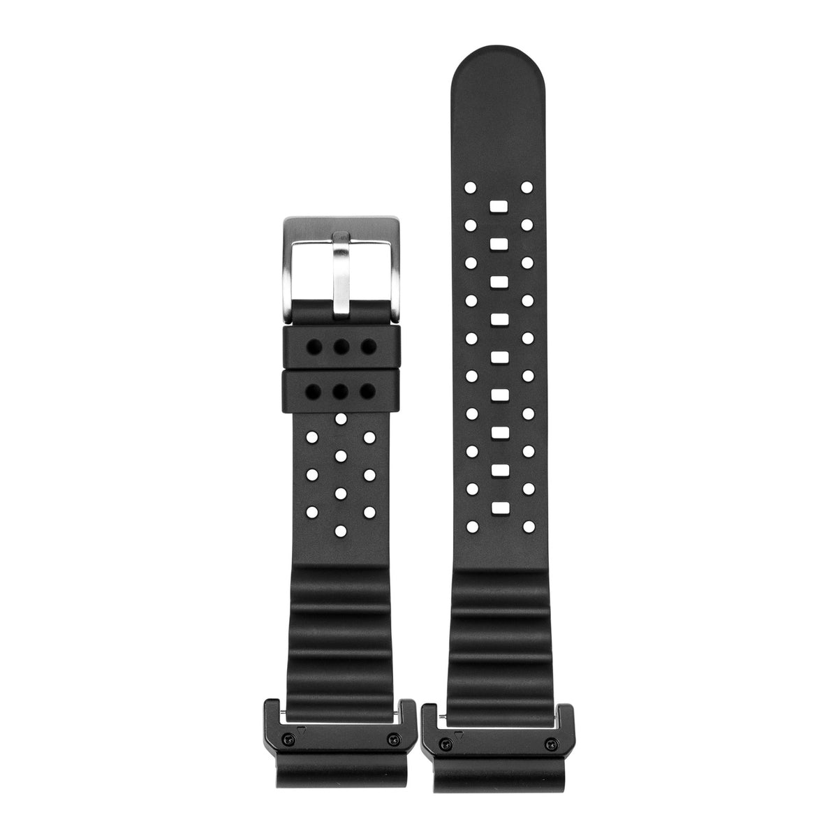 [QuickFit] Diver's FKM Rubber - Black with Slim Military adapters (Black)