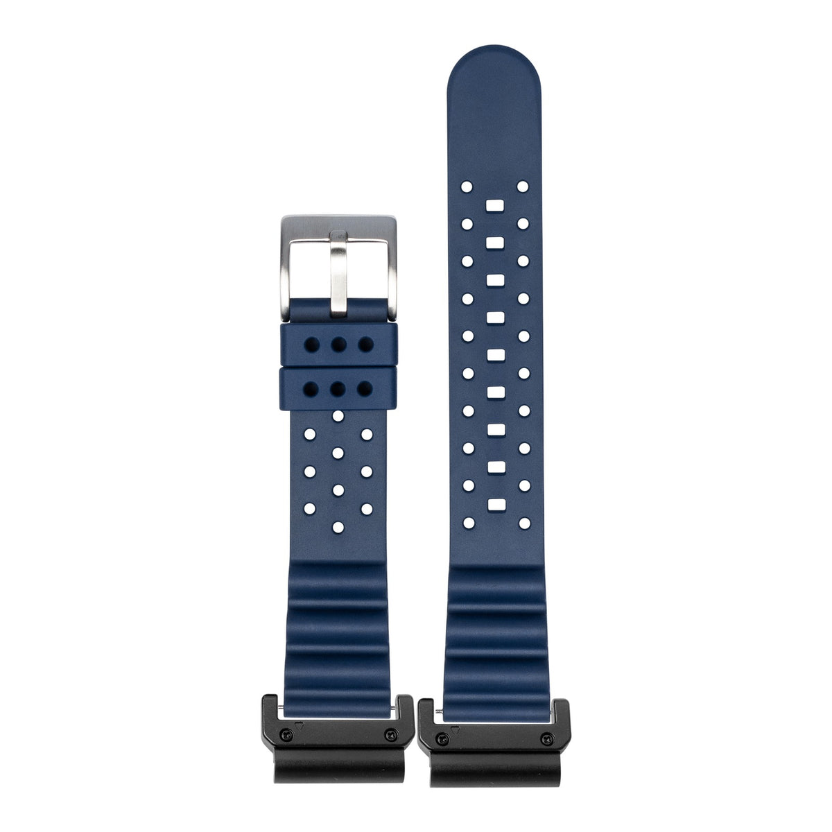 [QuickFit] Diver's FKM Rubber - Navy Blue with Slim Military adapters (Black)