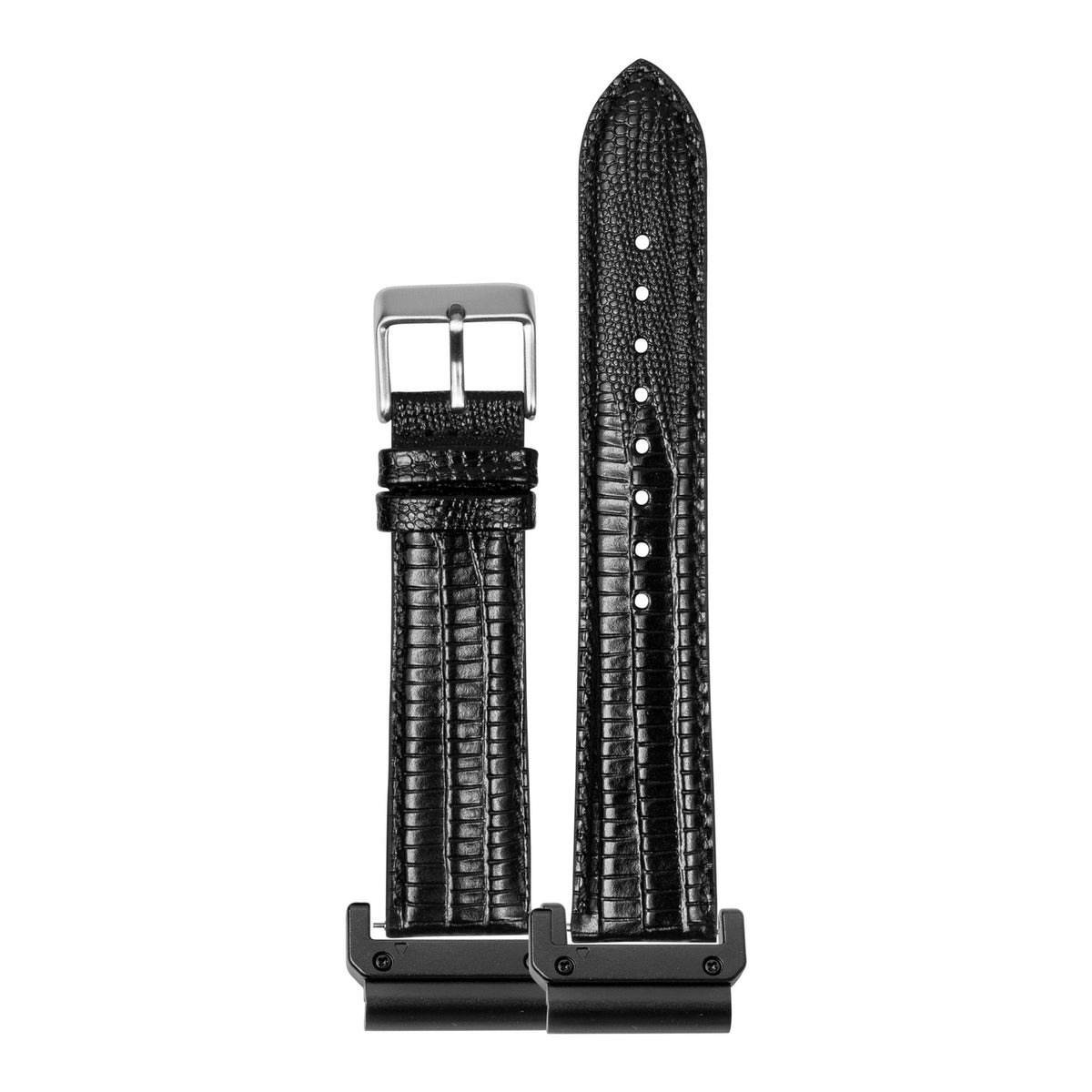 [QuickFit] Faux Lizard - Black with Slim Military adapters (Black)