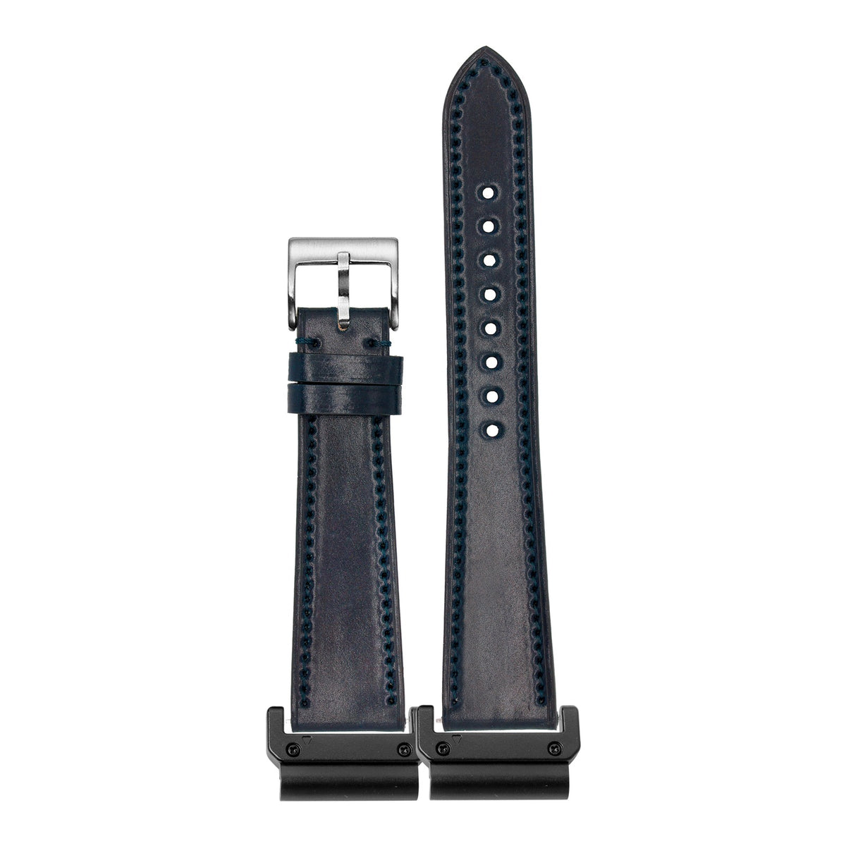 [QuickFit] Horween Shell Cordovan - Navy Blue with Slim Military adapters (Black)