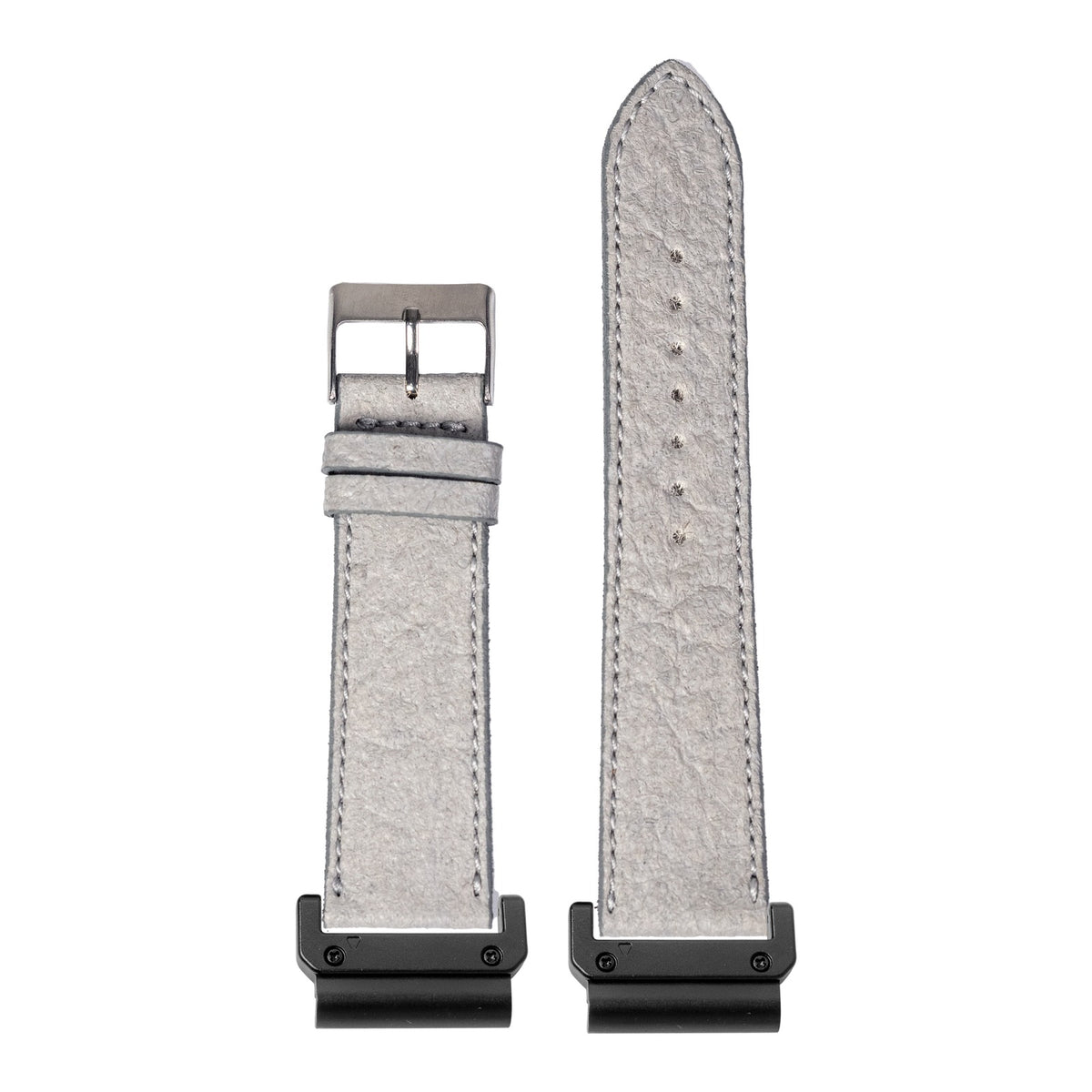 [QuickFit] Pineapple Vegan Leather - Grey with Slim Military adapters (Black)