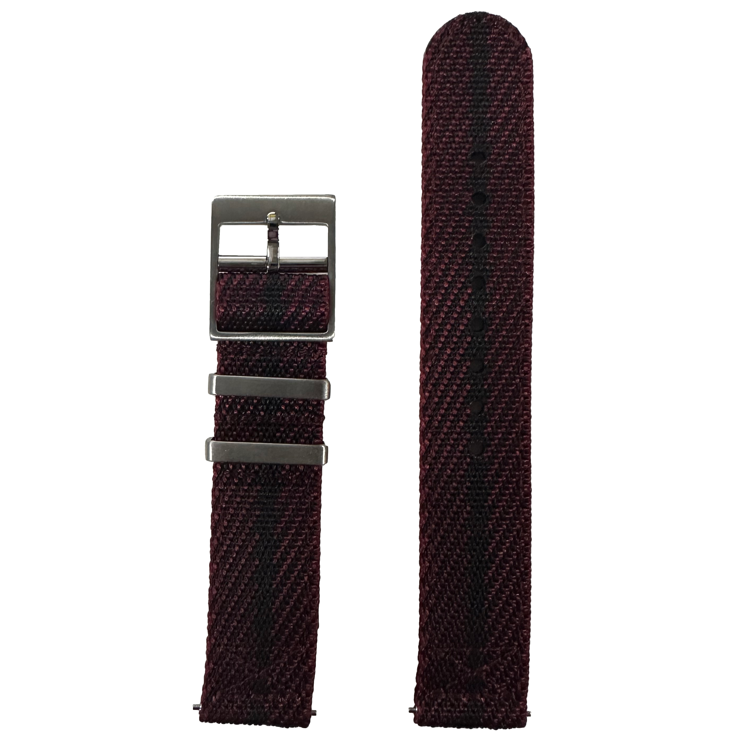 [Fitbit Versa 3 & 4/Sense 1 & 2] Cross Militex - Wine Red / Black