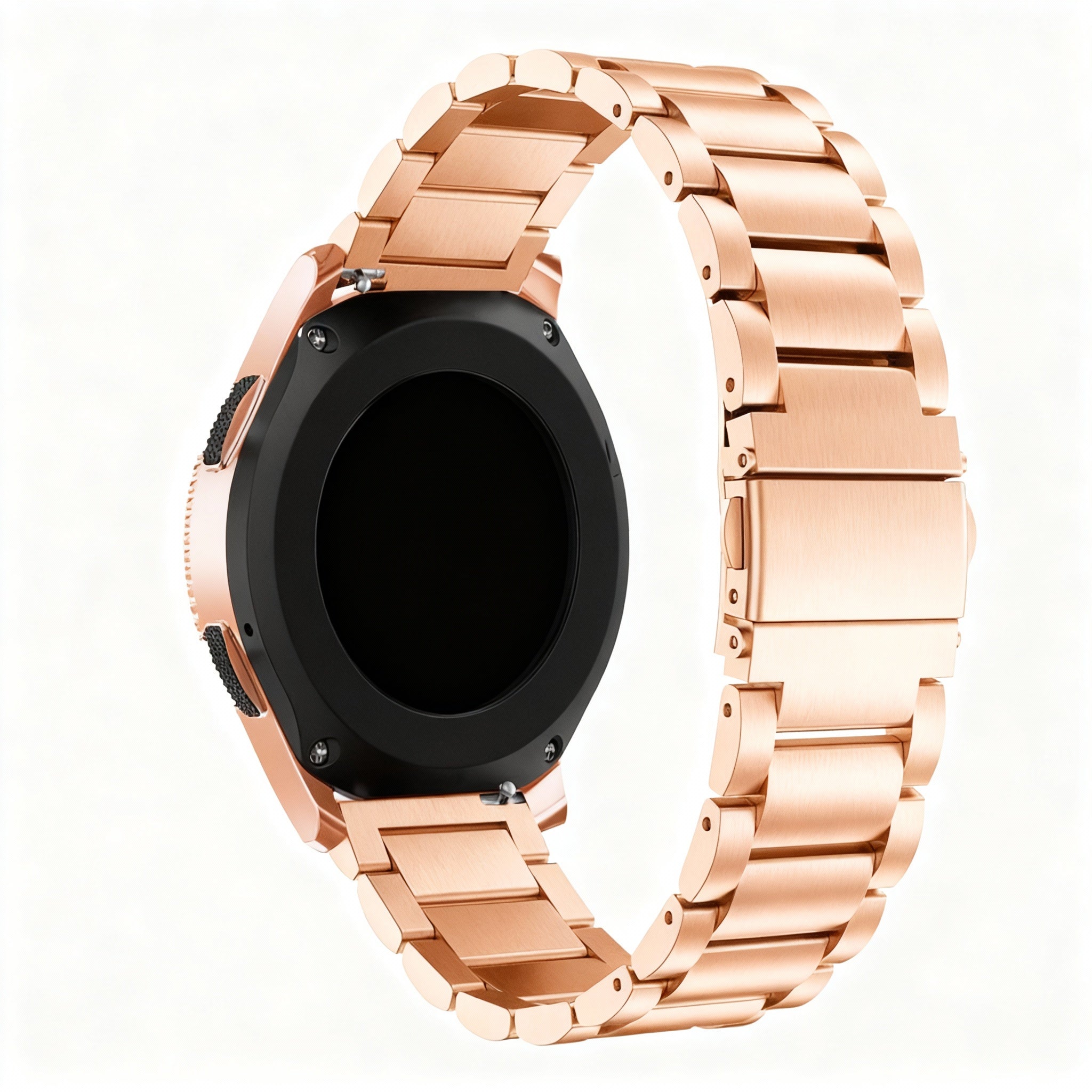 [Quick Release] Steel Bracelet with Deployant Clasp - Rose Gold