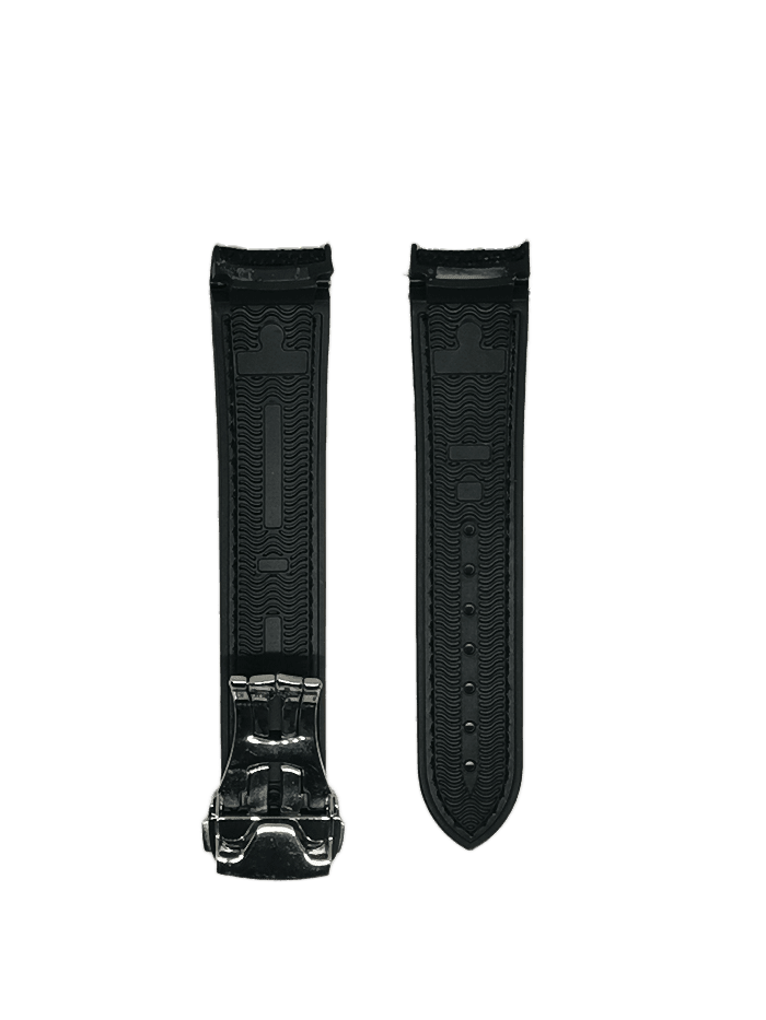 [Curved] King Hybrid Rubber - Black with Deployant Clasp - Strapify Australia