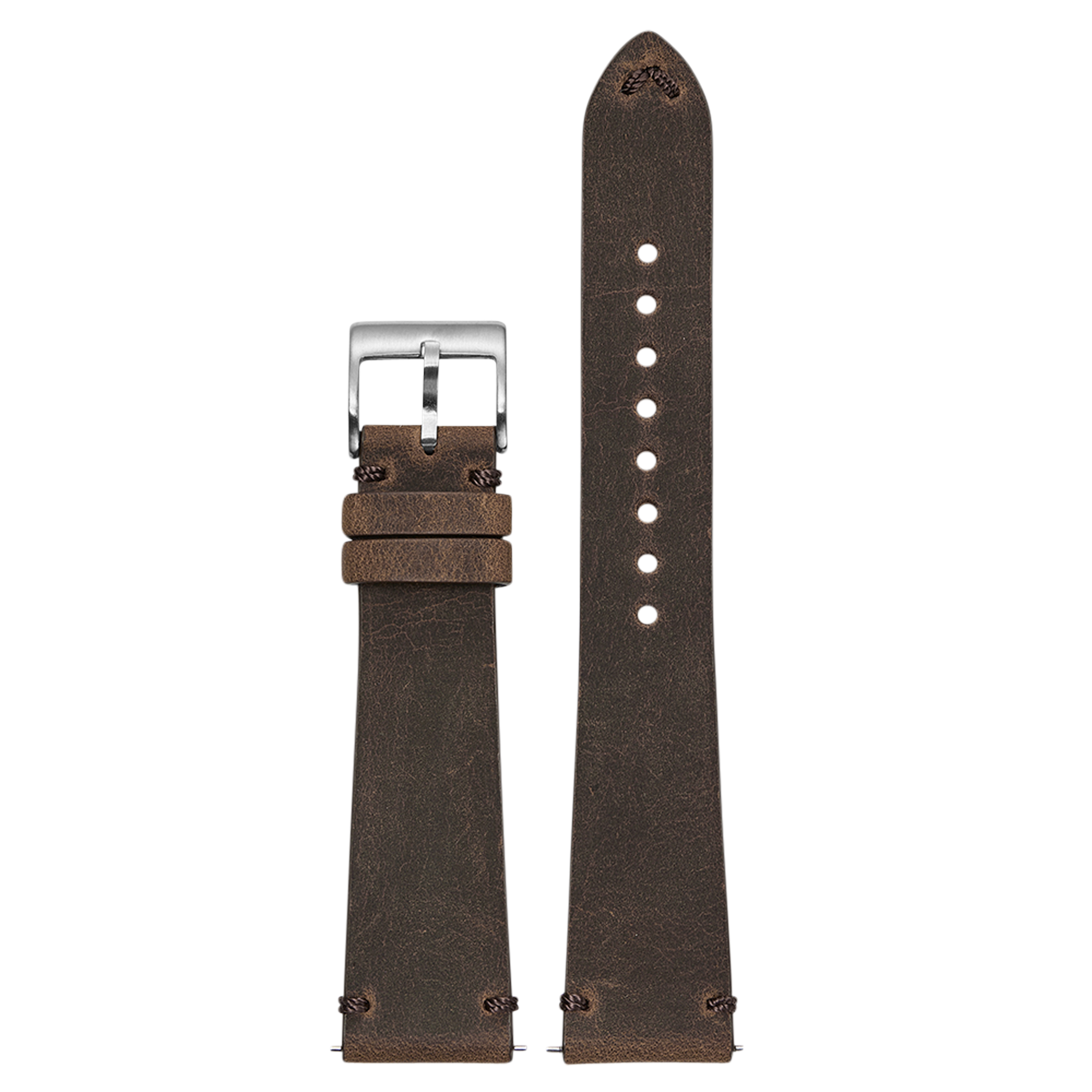 [QuickFit] Vintage Crazy Horse Leather  - Brown 20mm