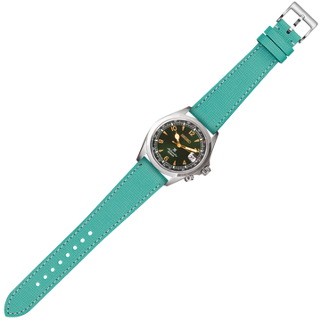 [Quick Release] Chevre Saffiano Leather - Tiffany Blue with White Stitching