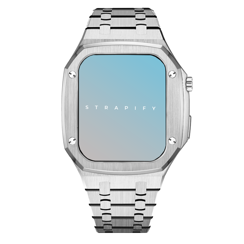 [Apple Watch] Medallion Luxury Steel Case & Bracelet - Silver