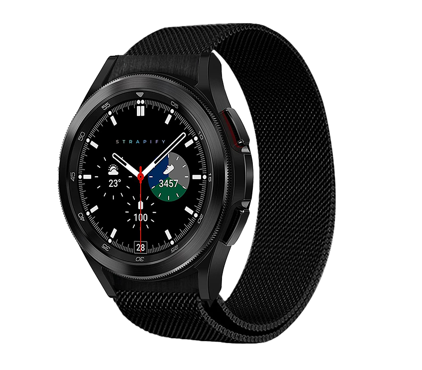 [Galaxy Watch 4, 5 & 6] Fitted Milanese - Black
