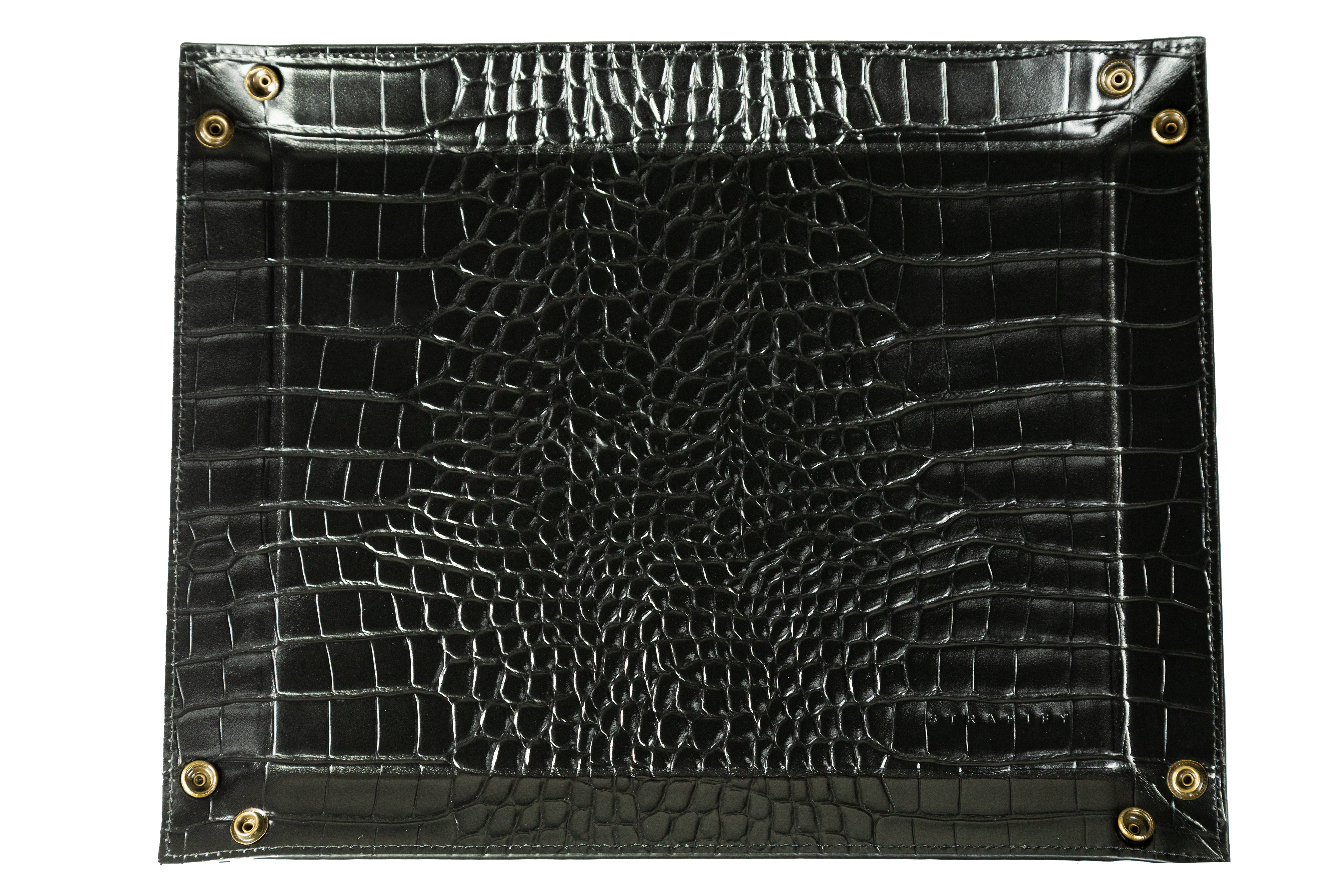 Valet Tray (Large) - Alligator - Black