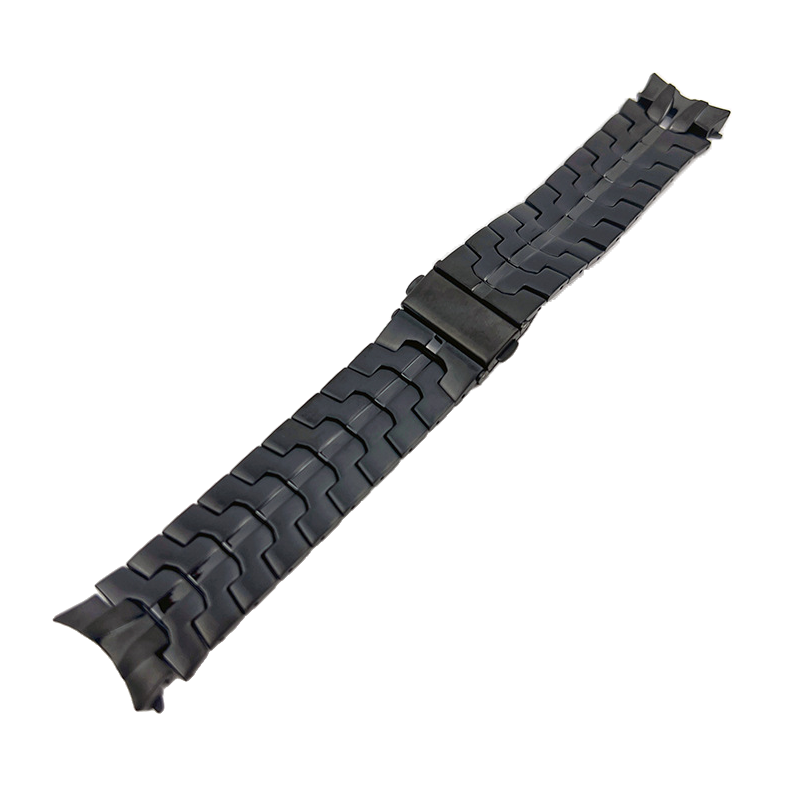 [Galaxy Watch 4, 5 & 6] Fitted Steel Bracelet - Armour - Black