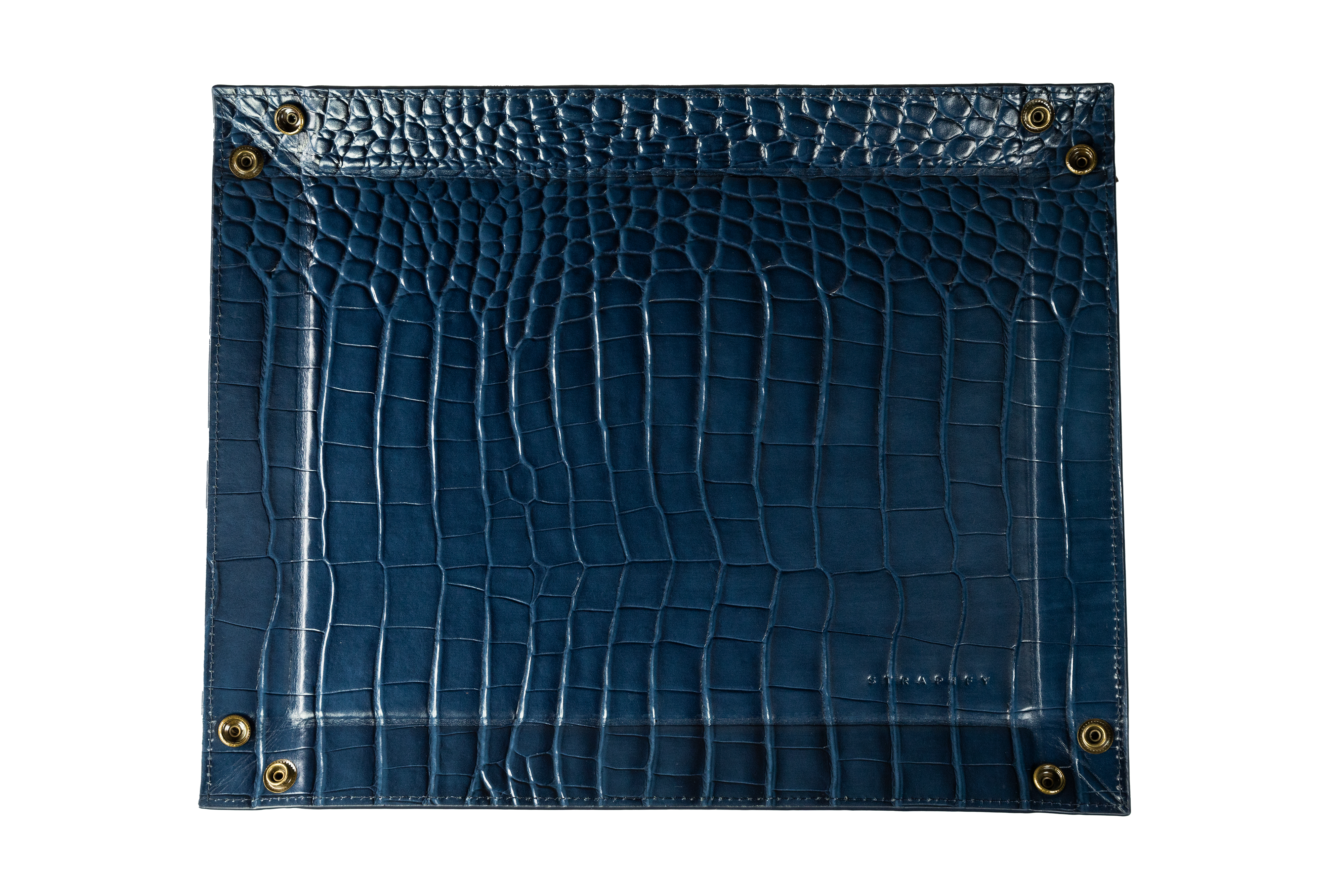 Valet Tray (Large) - Alligator - Navy Blue