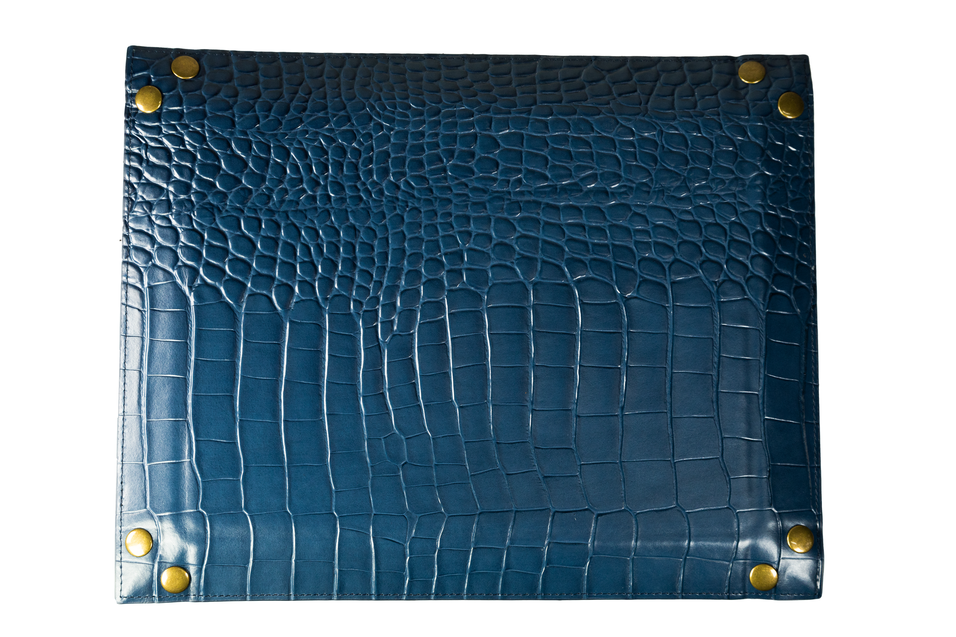 Valet Tray (Large) - Alligator - Navy Blue