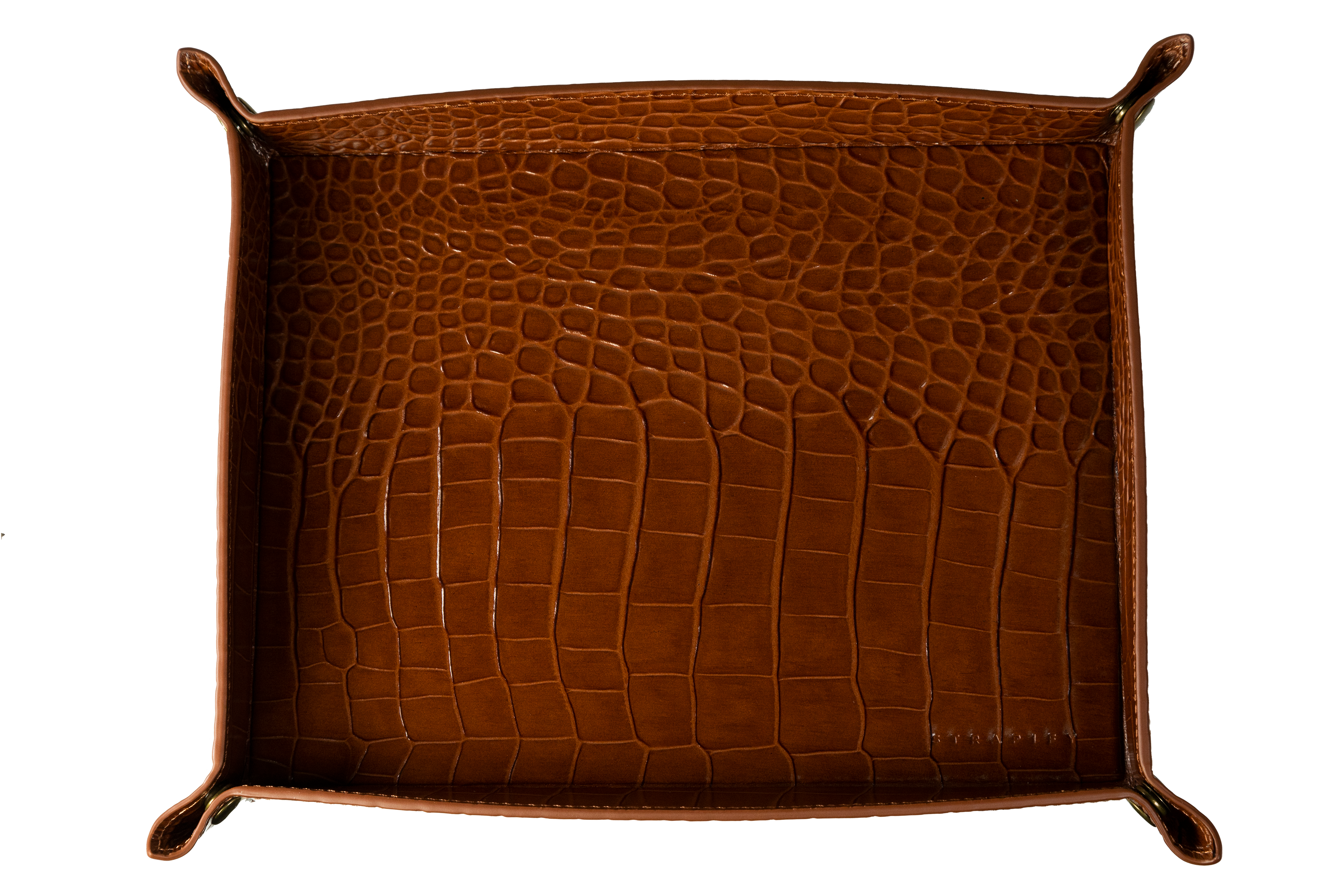 Valet Tray (Large) - Alligator - Brown