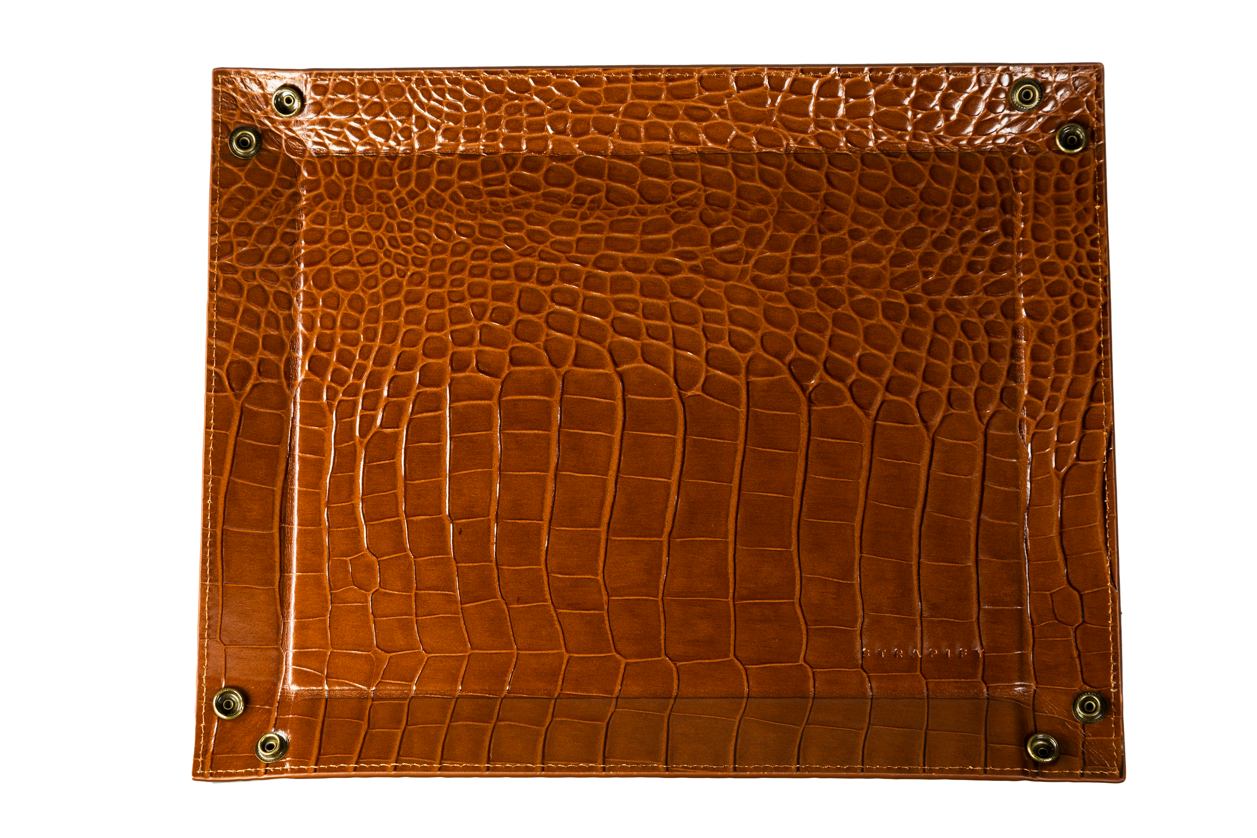 Valet Tray (Large) - Alligator - Brown