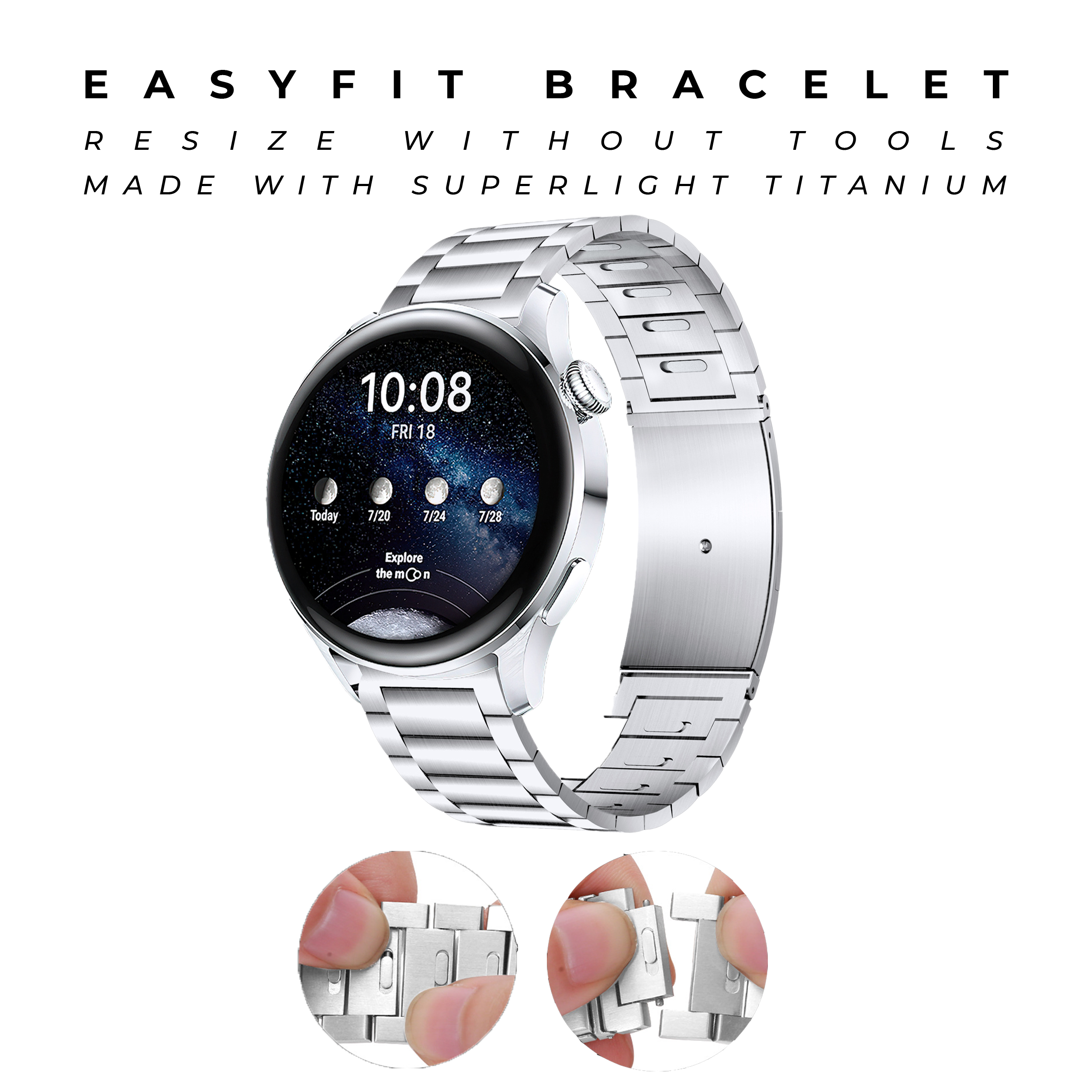 [Quick Release] EasyFit Bracelet - Silver
