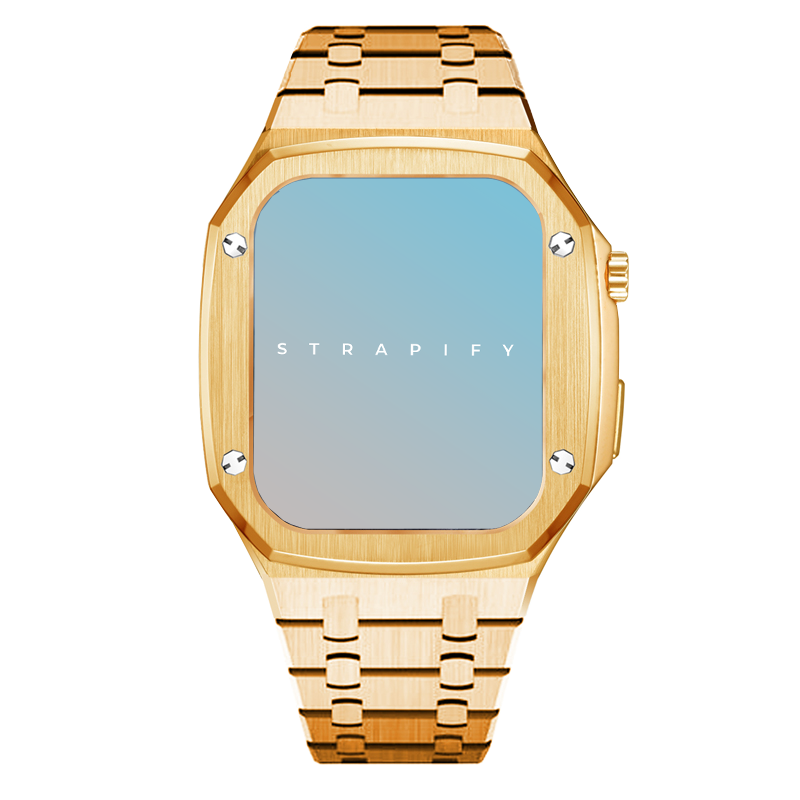 [Apple Watch] Medallion Luxury Steel Case & Bracelet - Gold