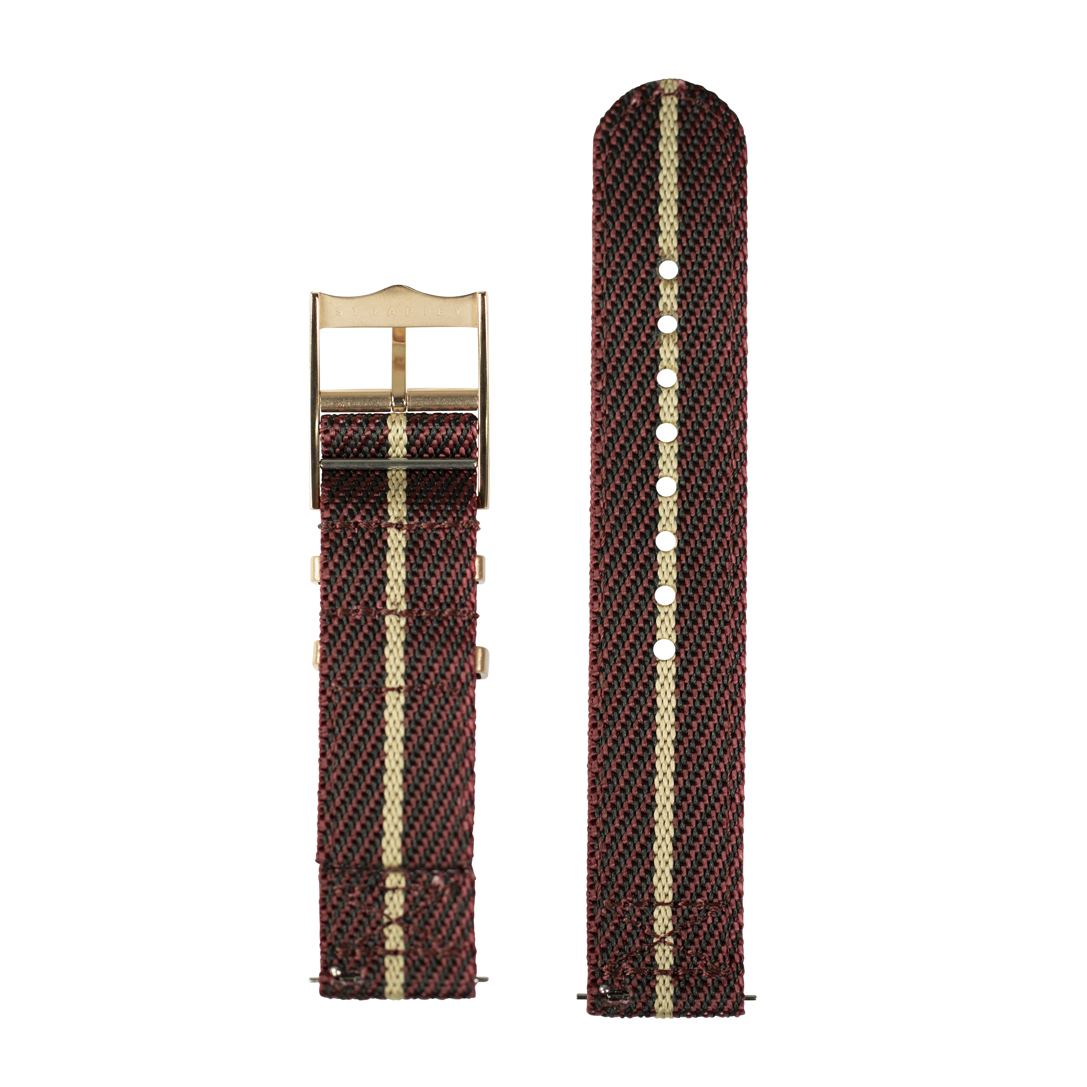 [Quick Release] Cross Militex - Wine Red / Wheat [Rose Gold Hardware]
