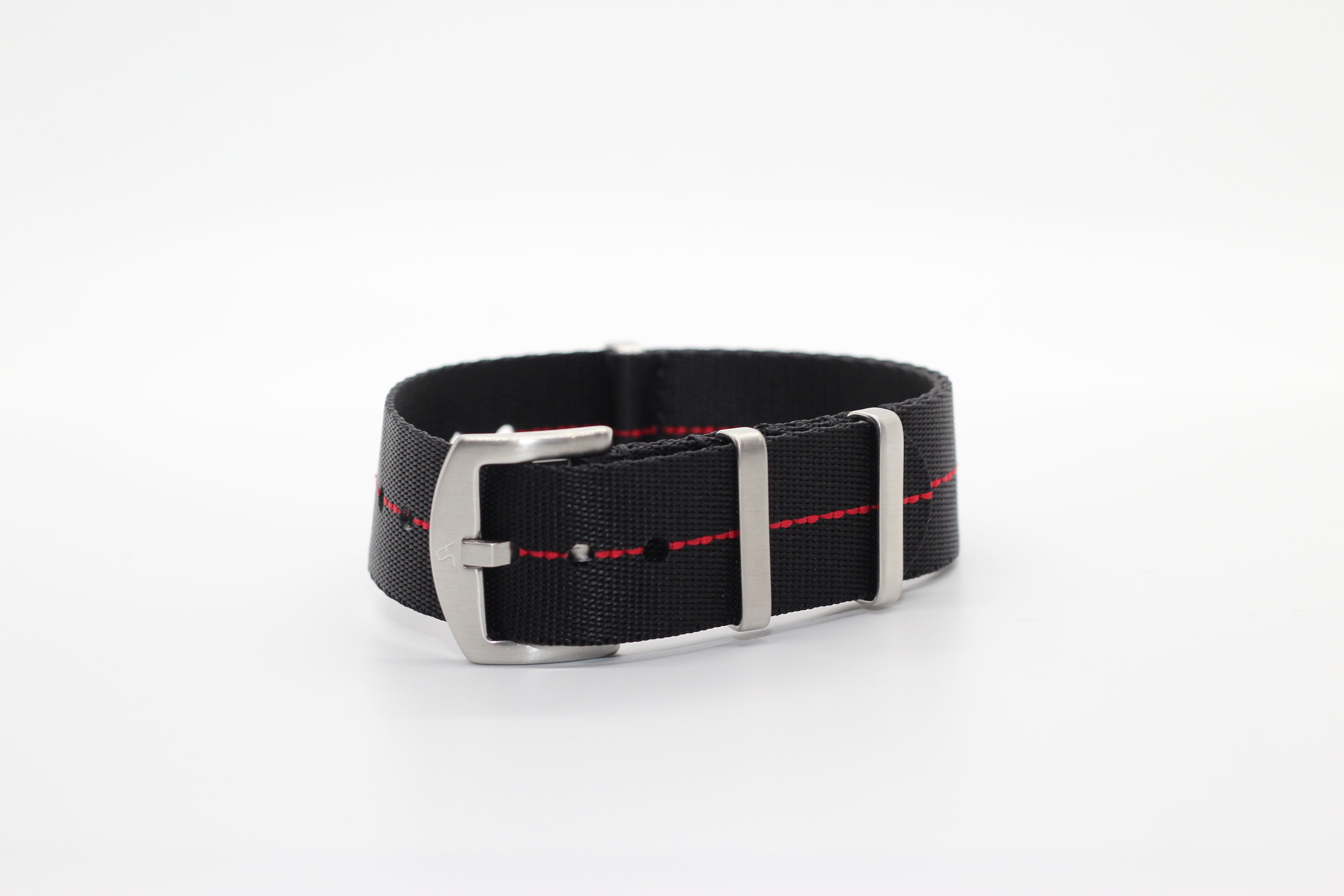 Ultra NATO - Black with Red Centreline Watch Strap - Strapify