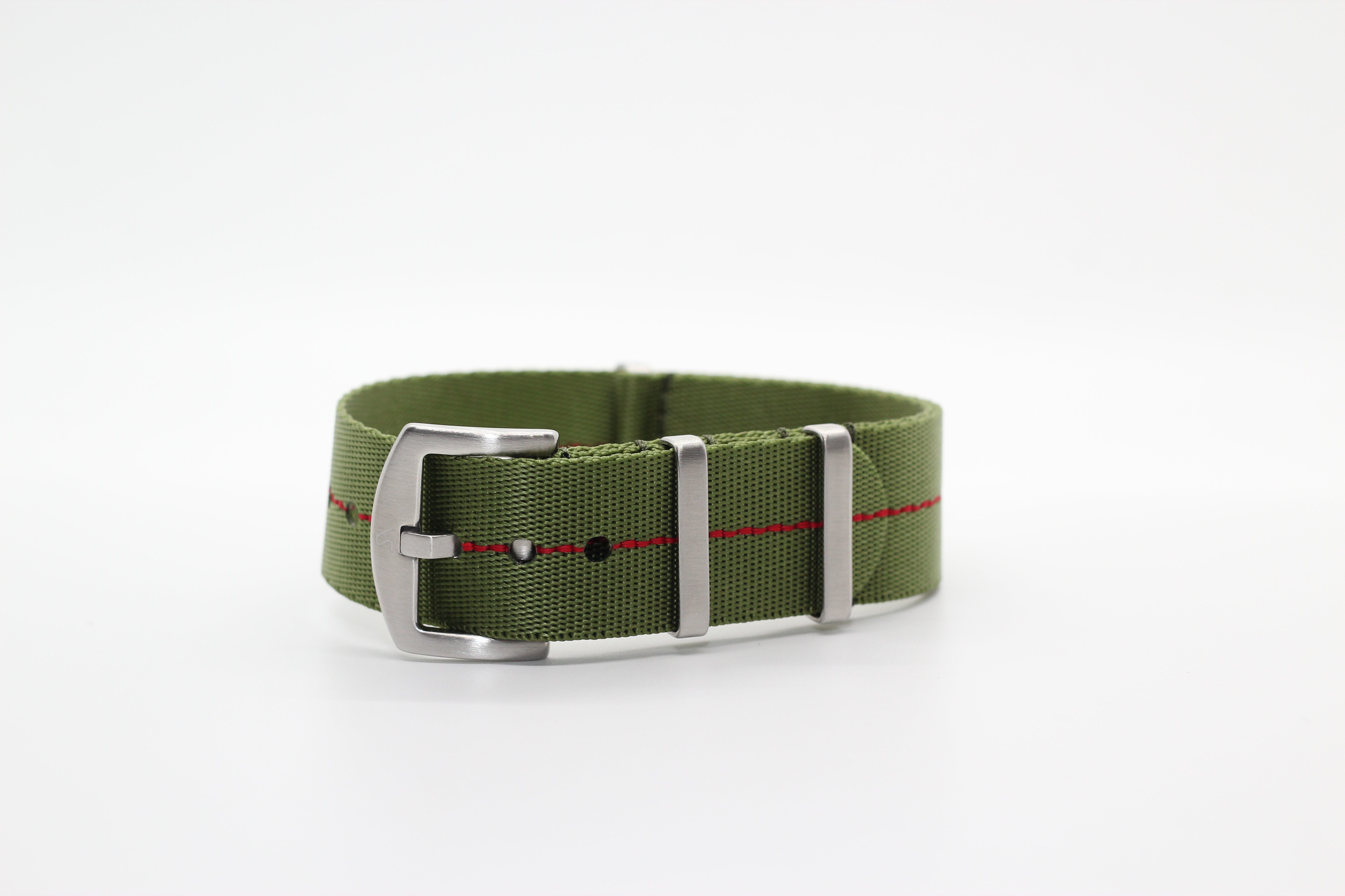 Ultra NATO - Green with Red Centreline Watch Strap - Strapify