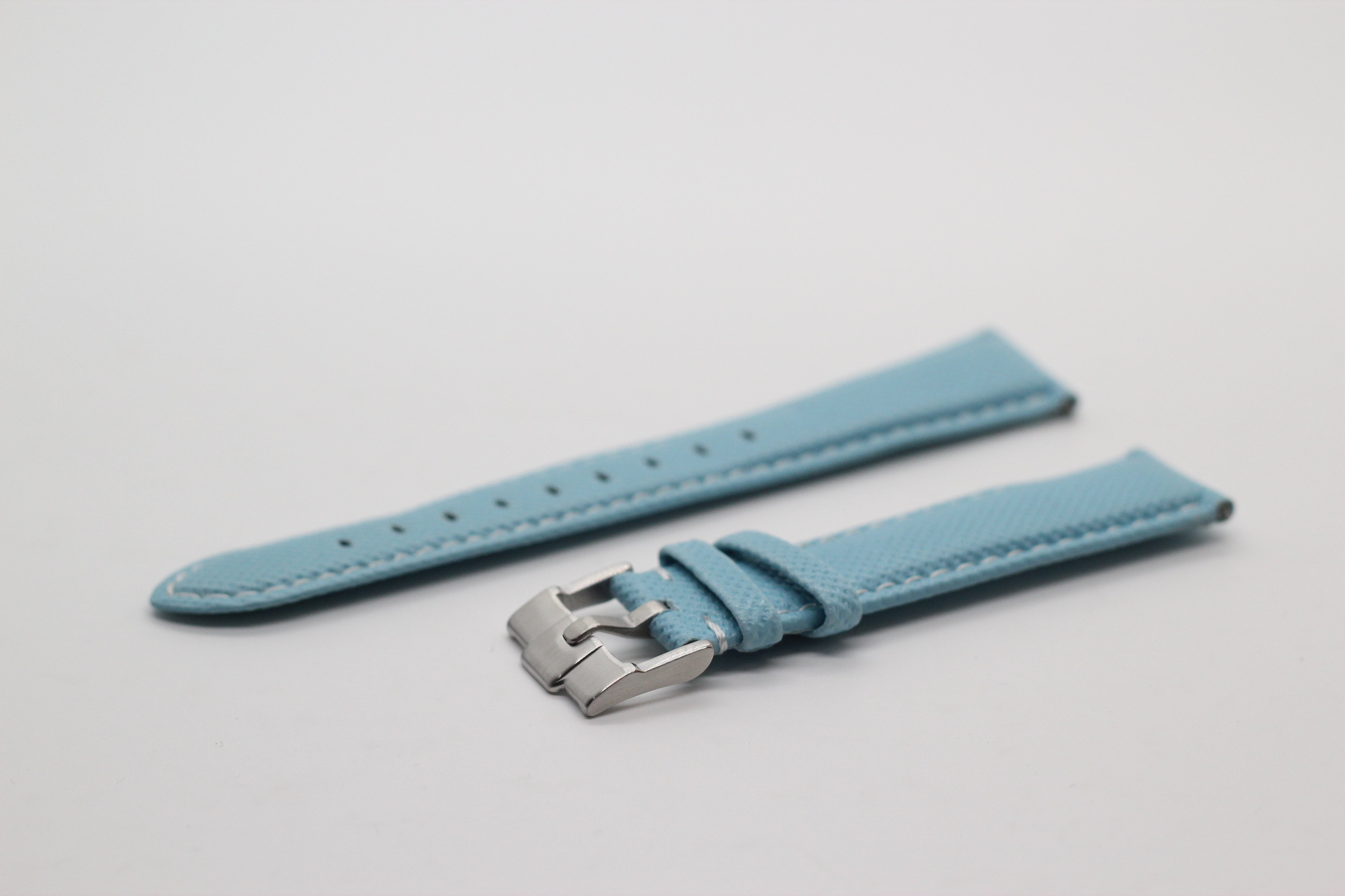 [Quick Release] Sailcloth - Sky Blue | White Stitching - Strapify