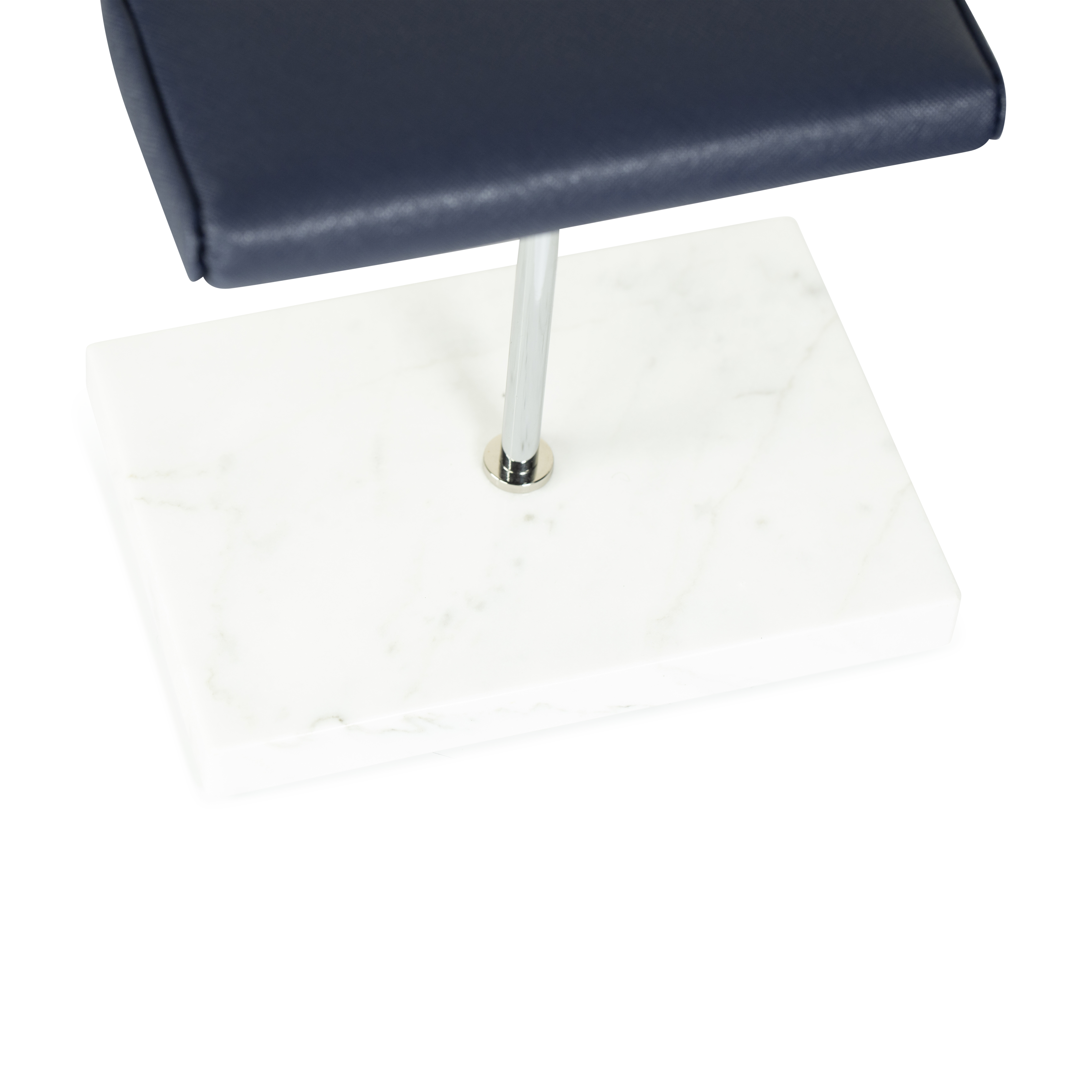 Marble Dual Watch Stand - Saffiano Navy Blue | White Marble