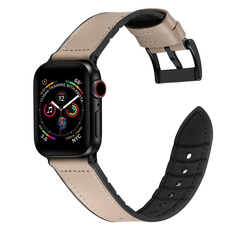 [Apple Watch] Leather Hybrid with Silicone - Ivory