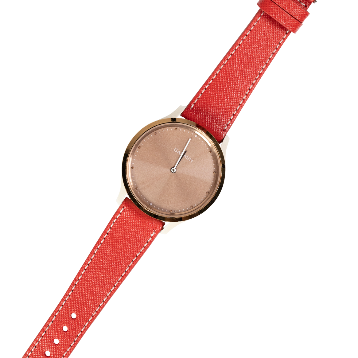 [Quick Release] Saffiano Leather - Red with White Stitching