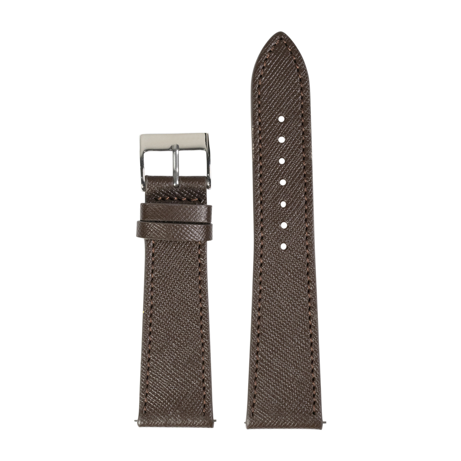 [QuickFit] Saffiano Leather - Dark Brown 20mm